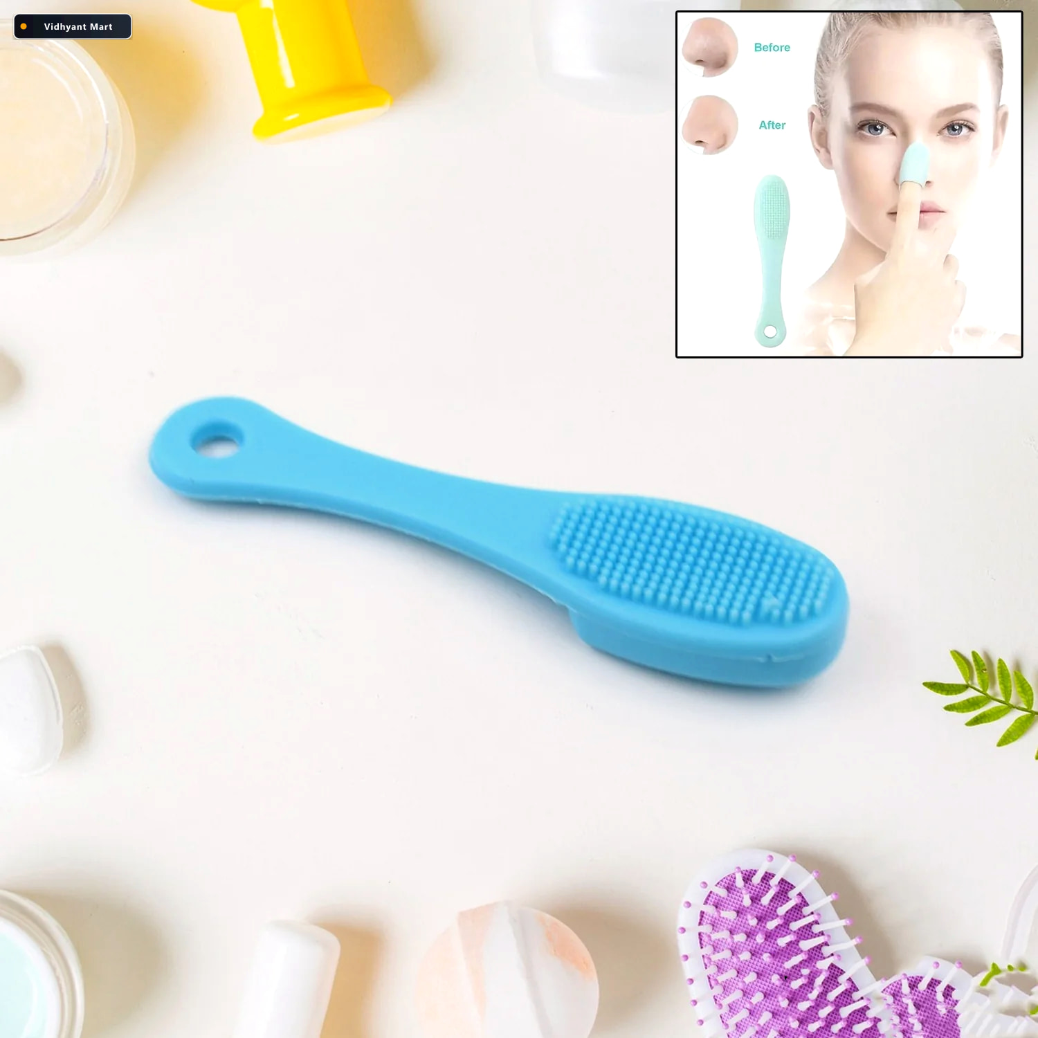 Vidhyant Mart Silicone Finger Scrubber Gentle Facial Cleansing T 1