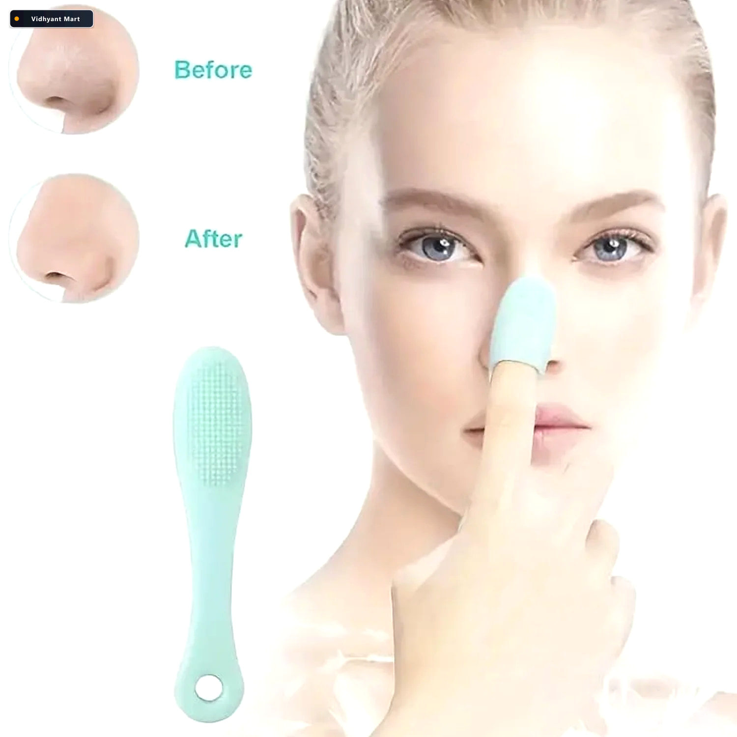 Vidhyant Mart Silicone Finger Scrubber Gentle Facial Cleansing T 2