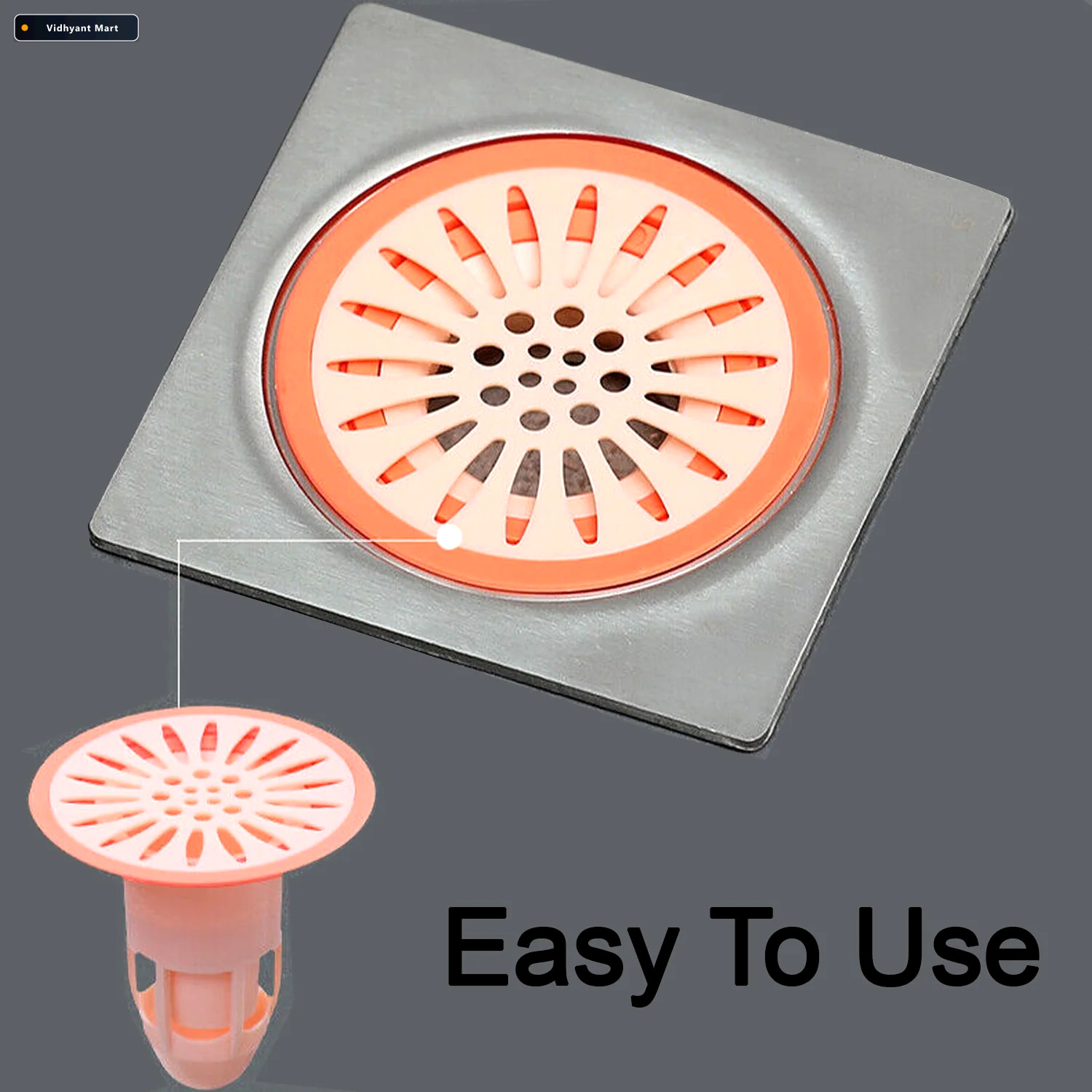 Vidhyant Mart Silicone Floor Drain Stopper Anti Odor Hair Trap C 4