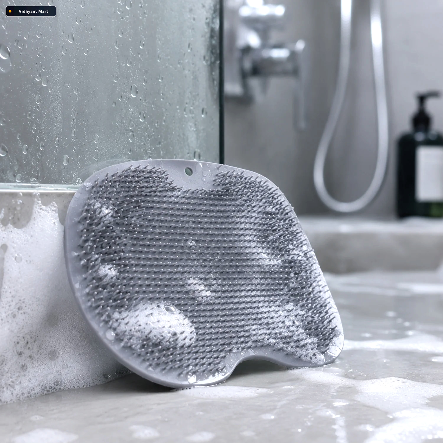 Vidhyant Mart Silicone Foot Scrubber Mat Soft Bristles For Easy 2
