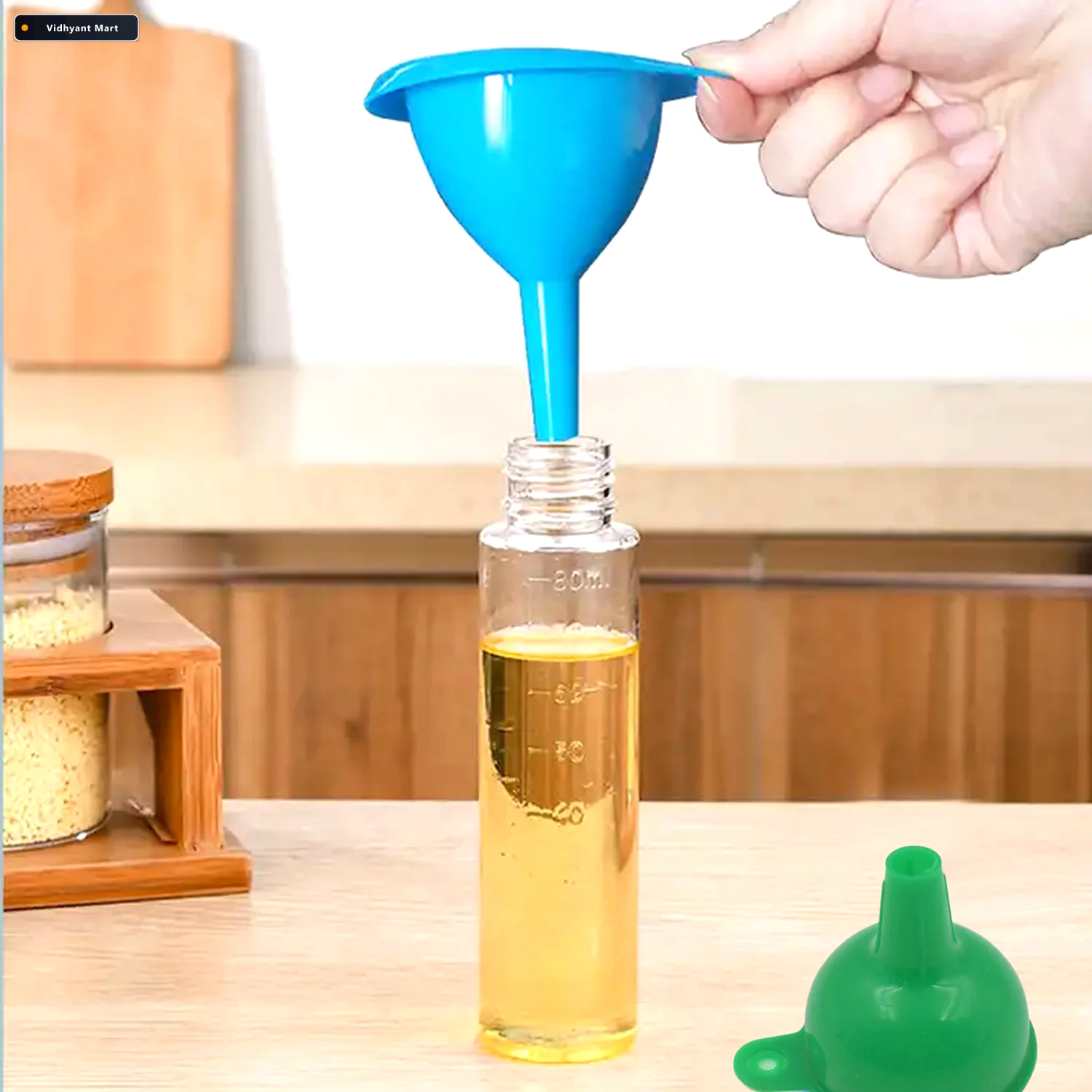 Vidhyant Mart Silicone Funnel Food Grade Pouring Tool Quickslice 1