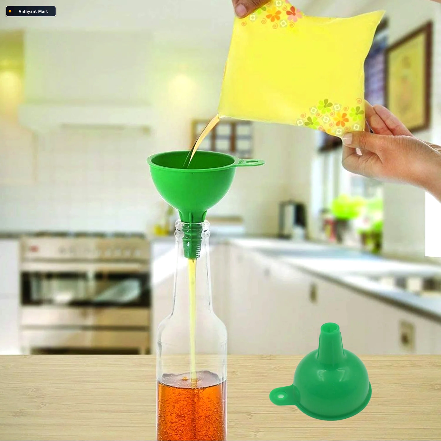 Vidhyant Mart Silicone Funnel Food Grade Pouring Tool Quickslice 3