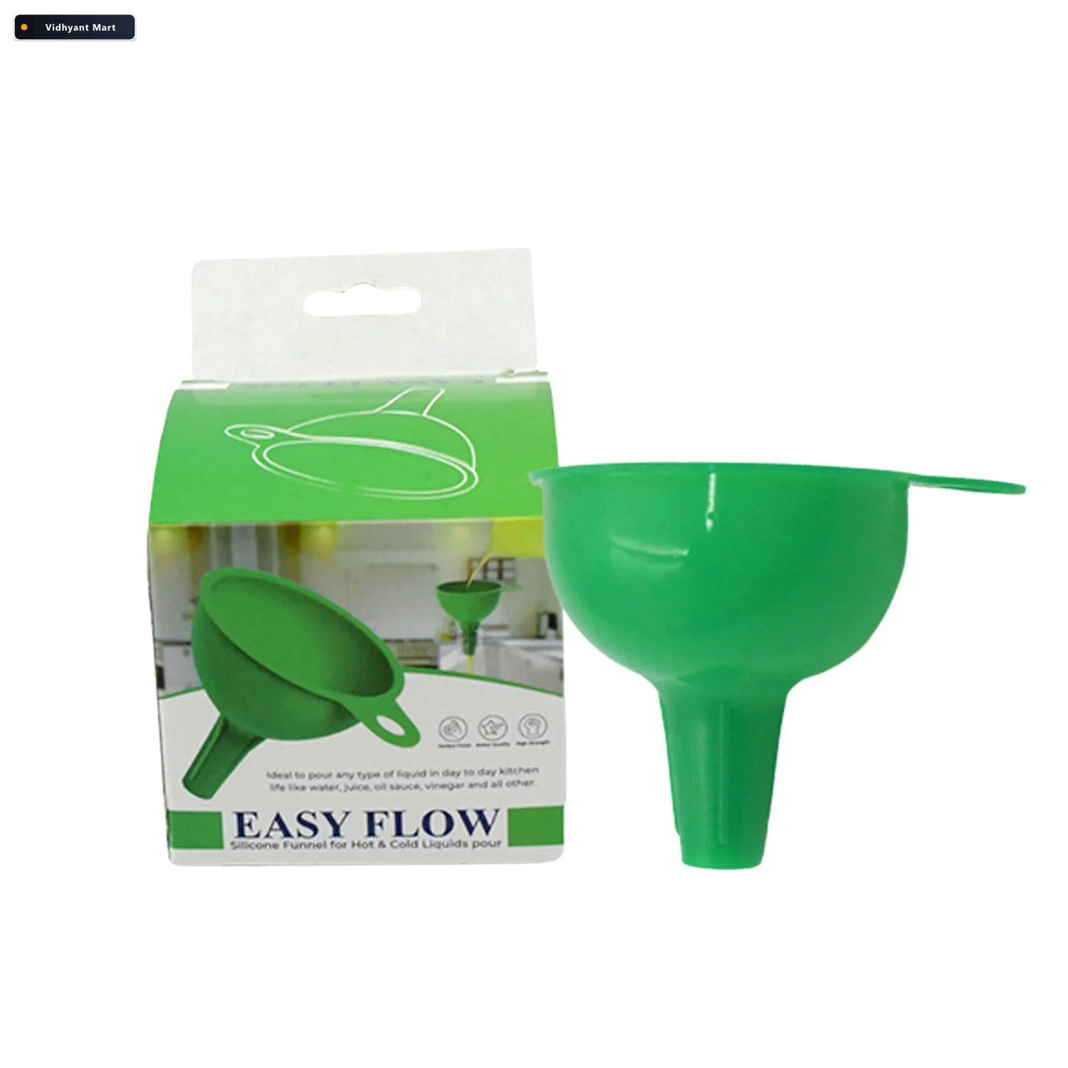 Vidhyant Mart Silicone Funnel Food Grade Pouring Tool Quickslice 4