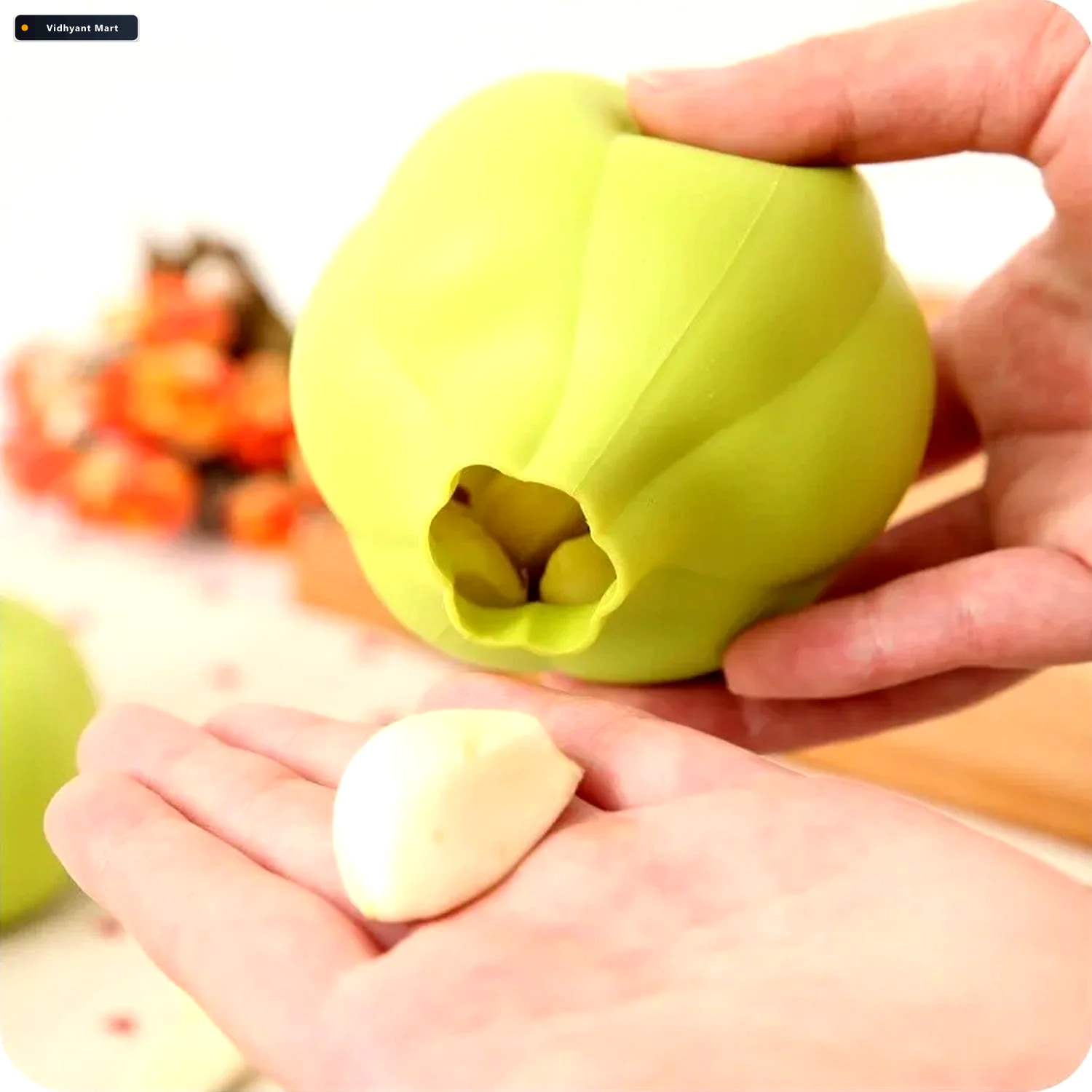 Vidhyant Mart Silicone Garlic Peeler Easy Ginger Garlic Peeling 1
