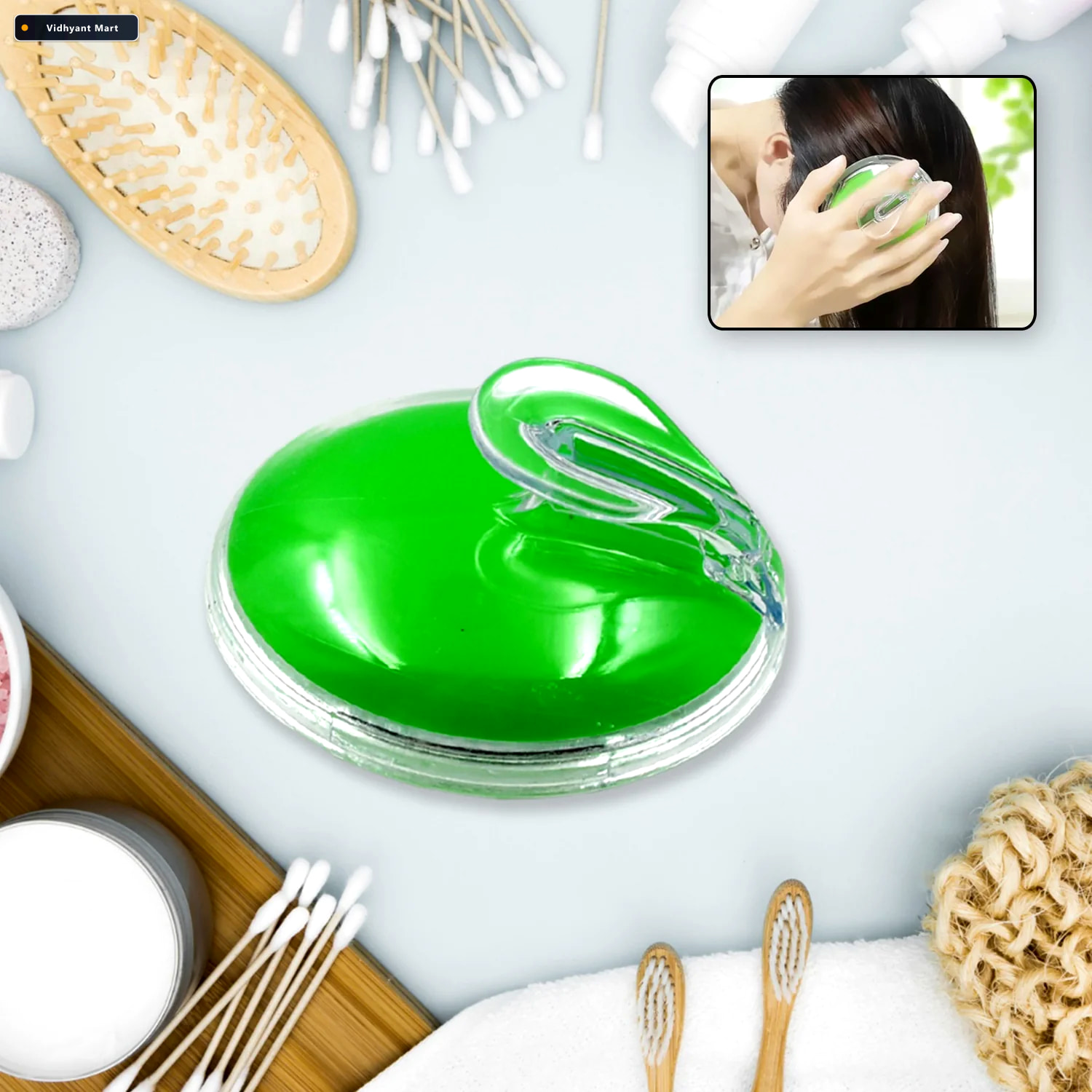 Vidhyant Mart Silicone Head Massager Portable Scalp Stress Relie 1