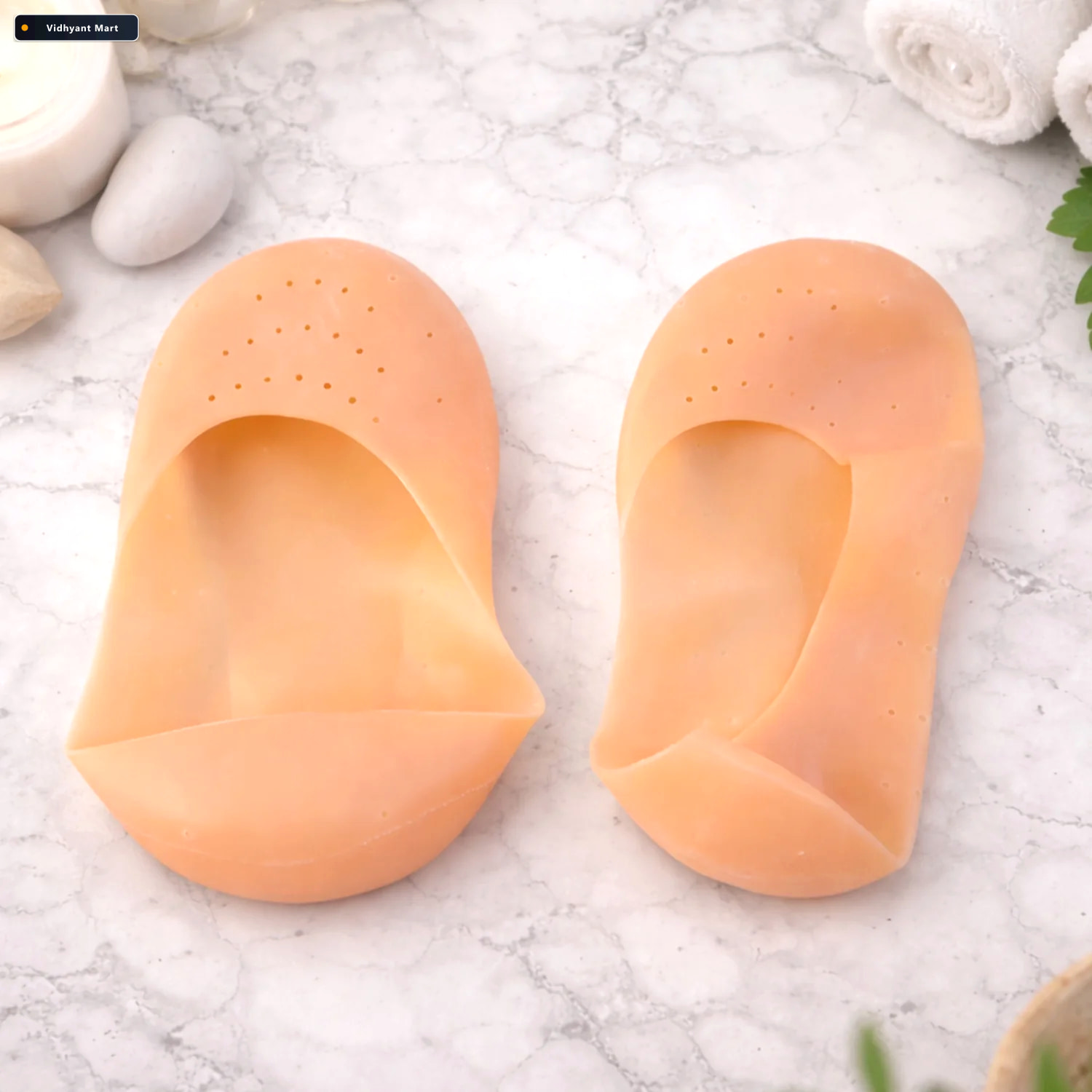 Vidhyant Mart Silicone Heel Protector Socks Soft Gel Relief For 3