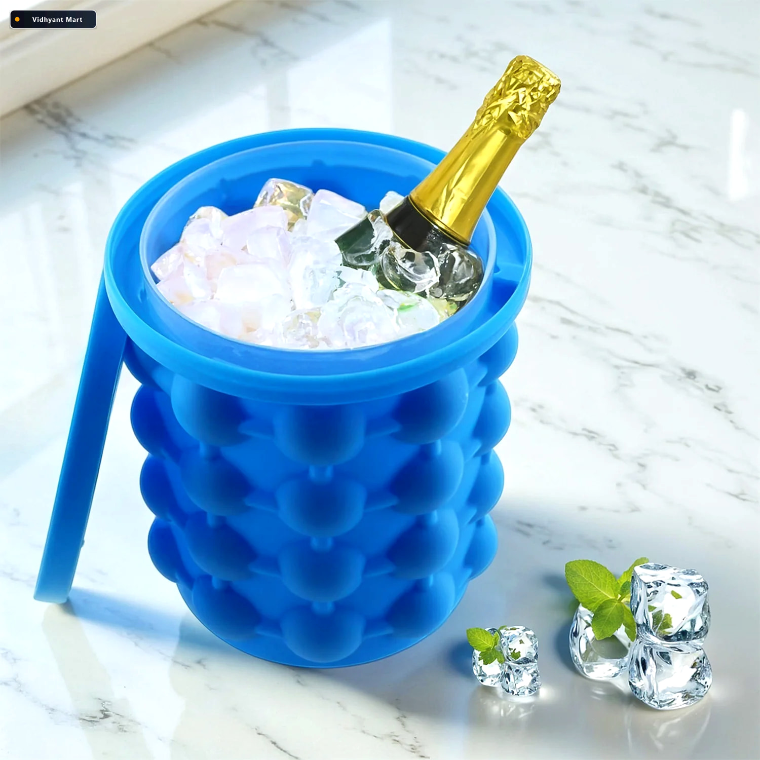 Vidhyant Mart Silicone Ice Cube Maker Airtight Space Saving Chil 2