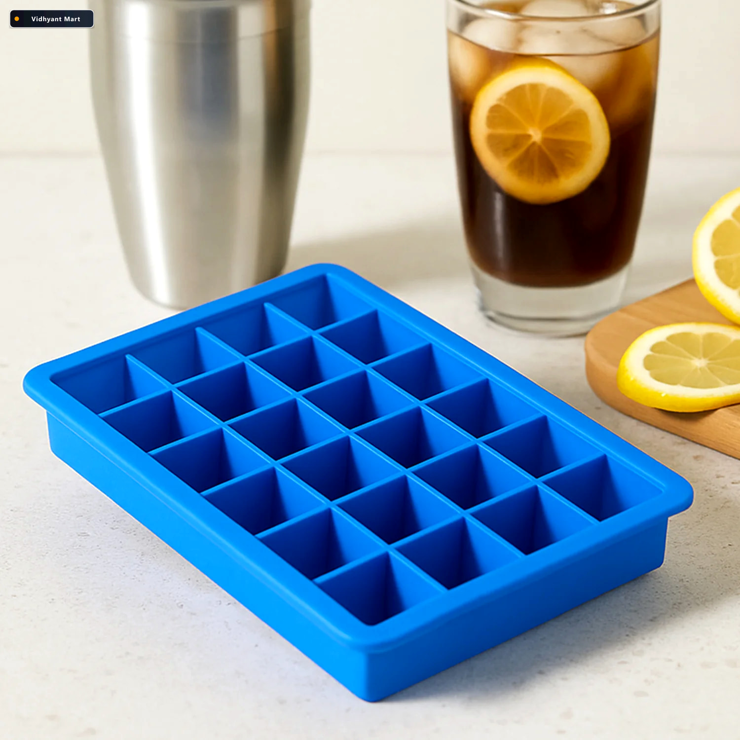 Vidhyant Mart Silicone Ice Cube Tray 24 Cavity Flexible Stackabl 1