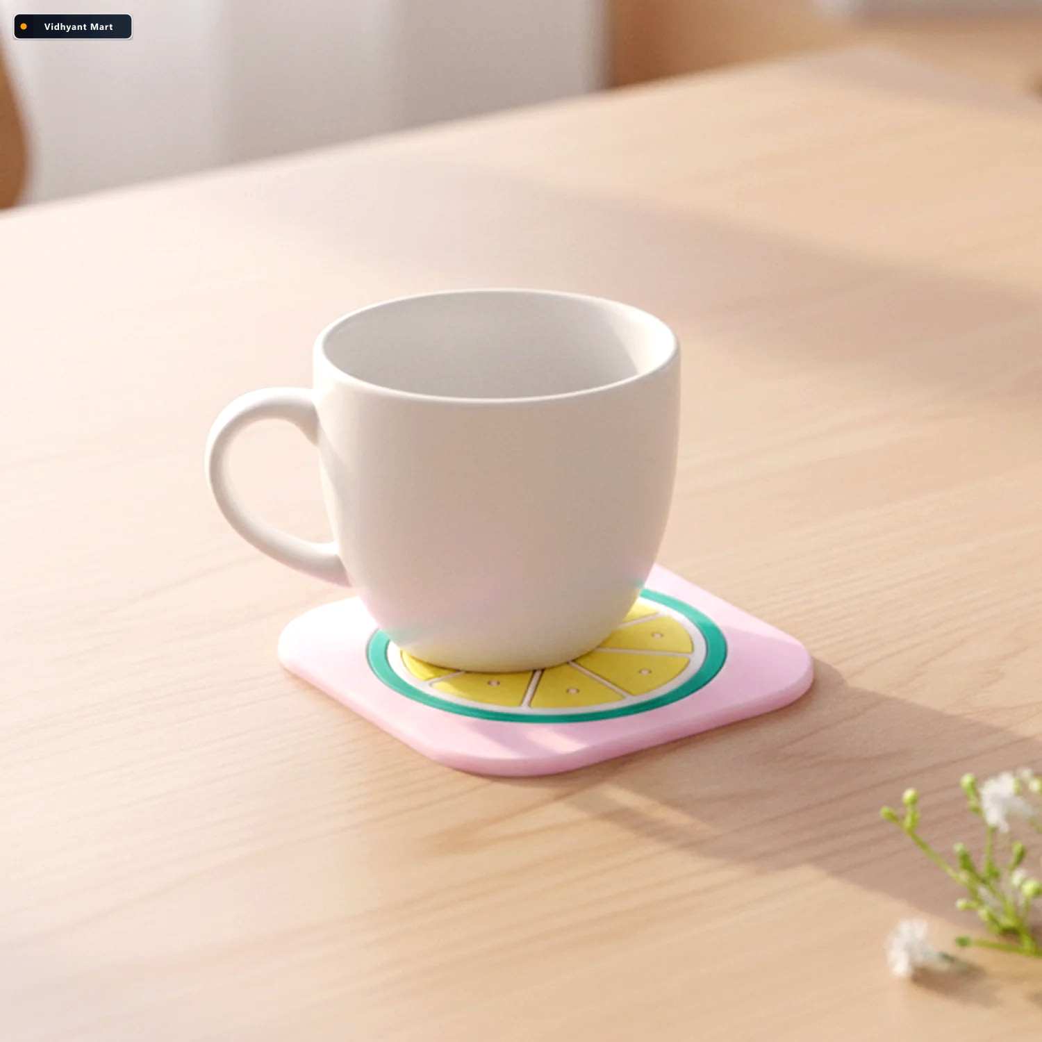 Vidhyant Mart Silicone Lemon Drink Coaster Heat Resistant Table 2