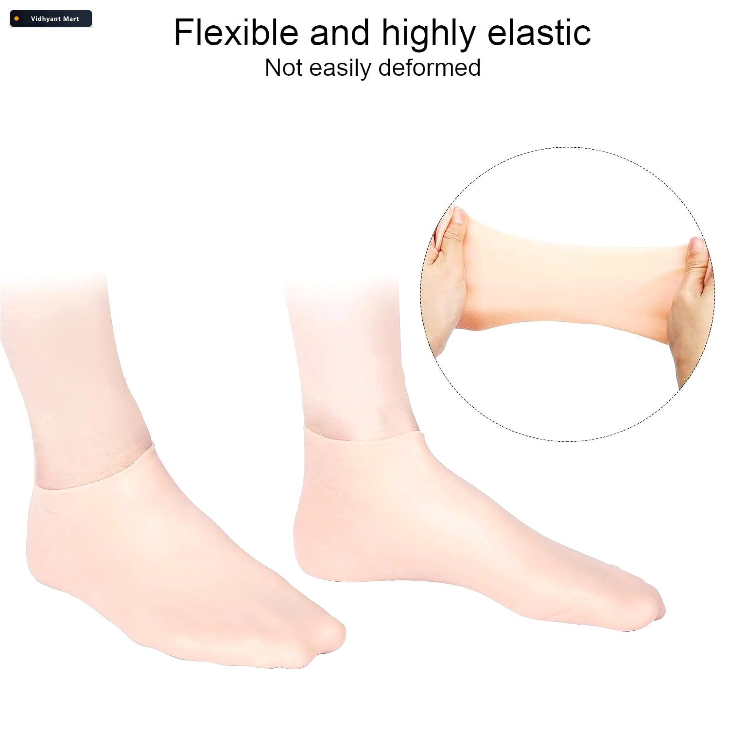 Vidhyant Mart Silicone Moisturizing Socks Softens Repairs Dry Cr 4
