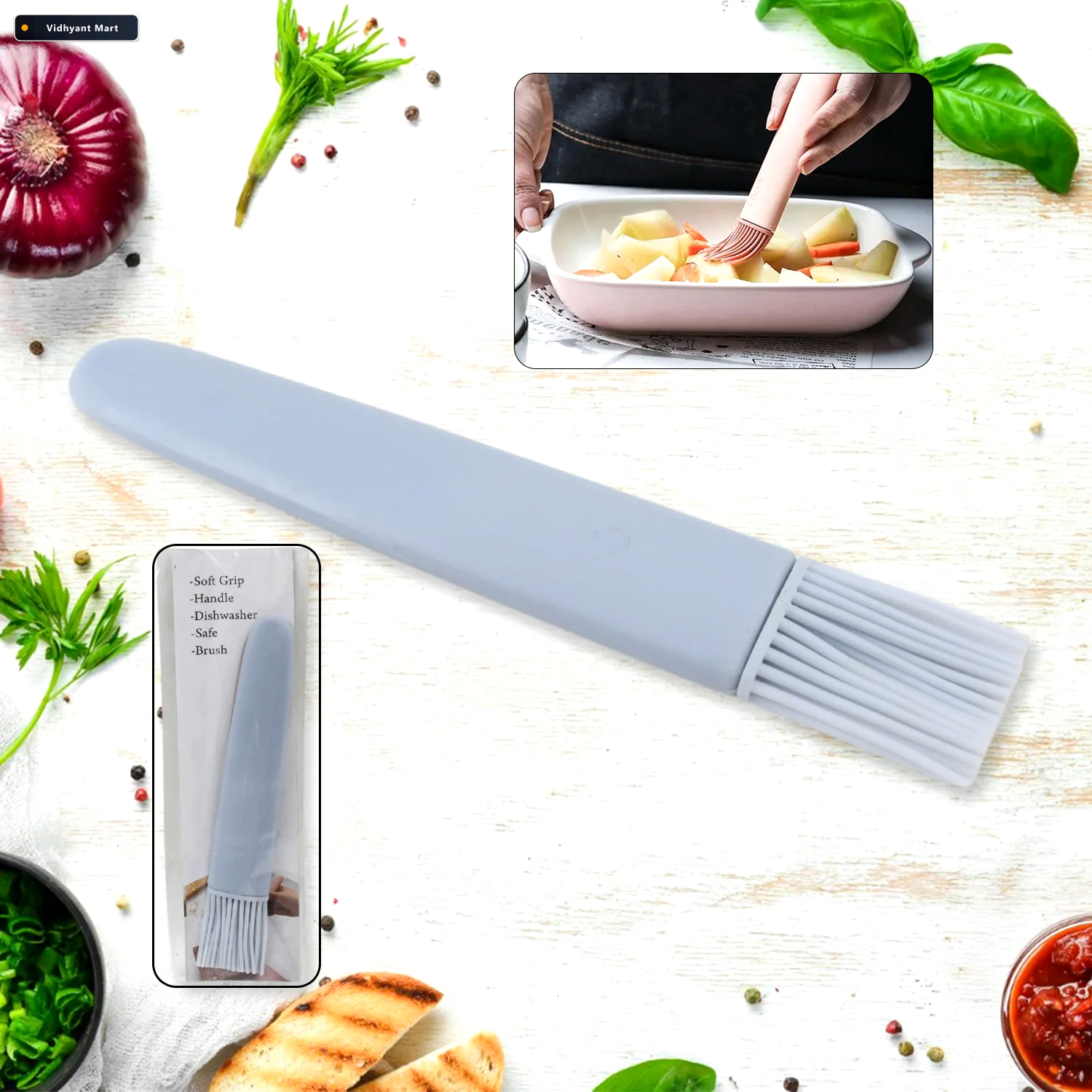 Vidhyant Mart Silicone Pastry Brush Heat Resistant Basting Tool 1