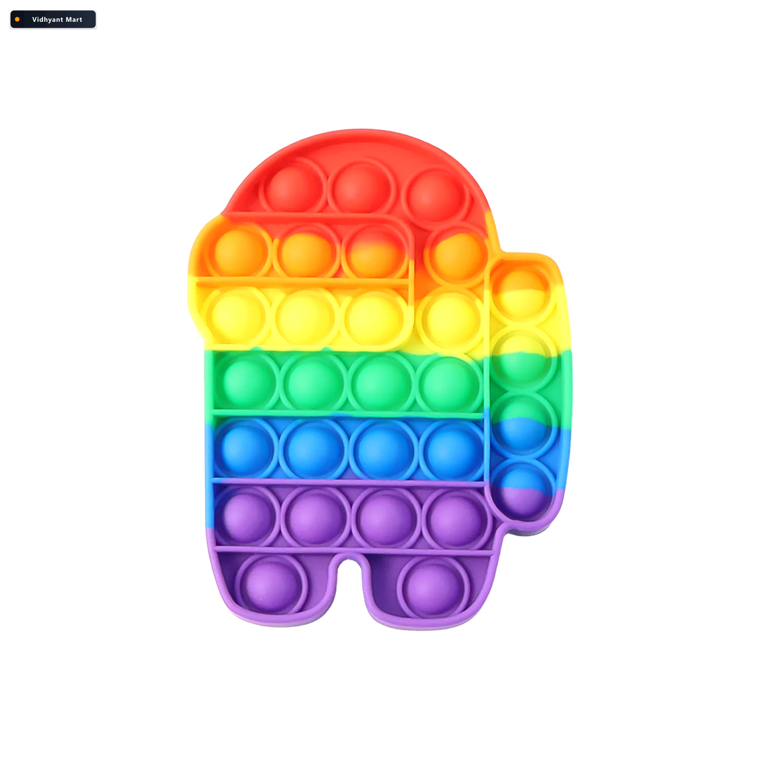 Vidhyant Mart Silicone Pop It Fidget Toy Stress Relief Focus Aid 4