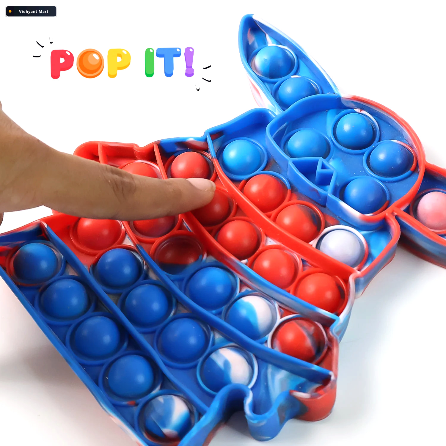 Vidhyant Mart Silicone Pop It Fidget Toy Stress Relief Focus Boo 2