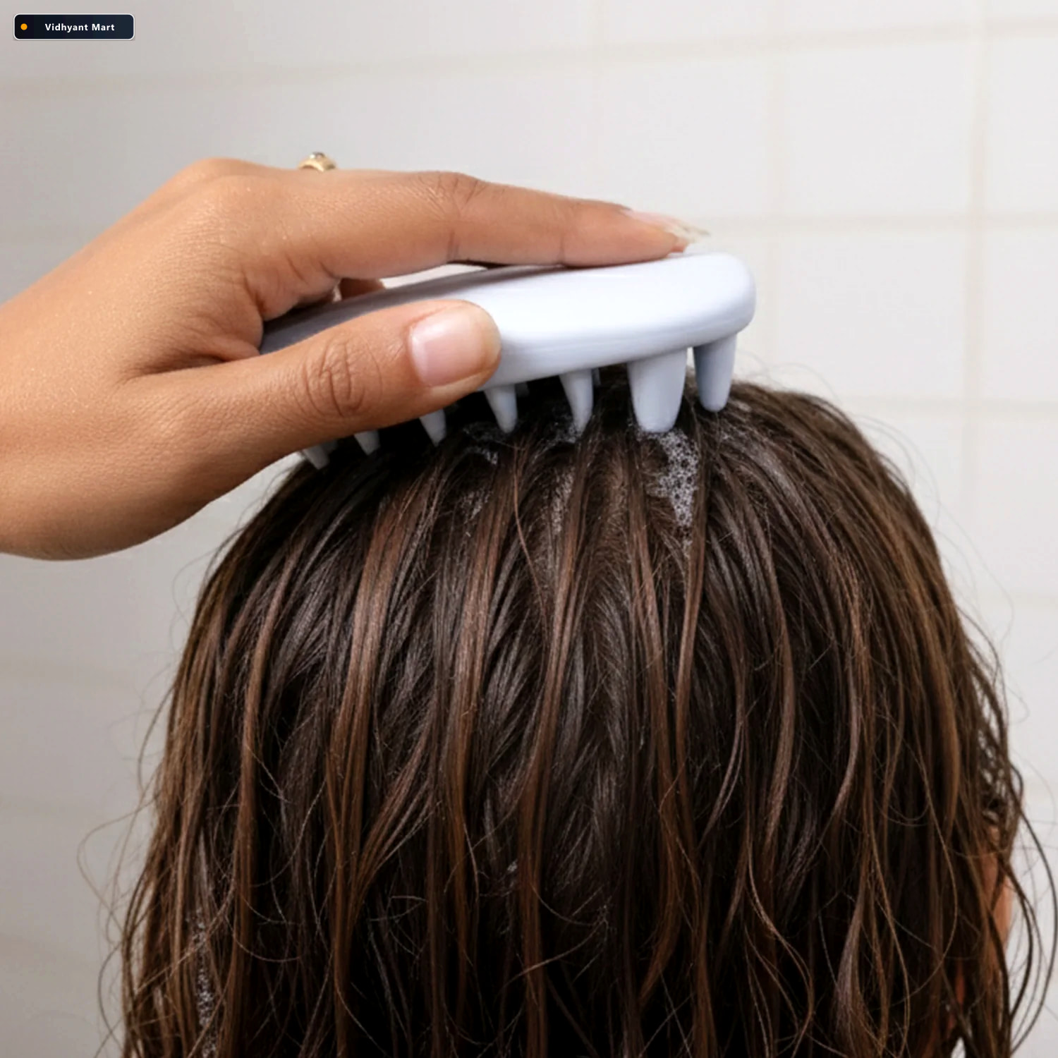Vidhyant Mart Silicone Scalp Massager Deep Cleansing Relaxing Sh 2