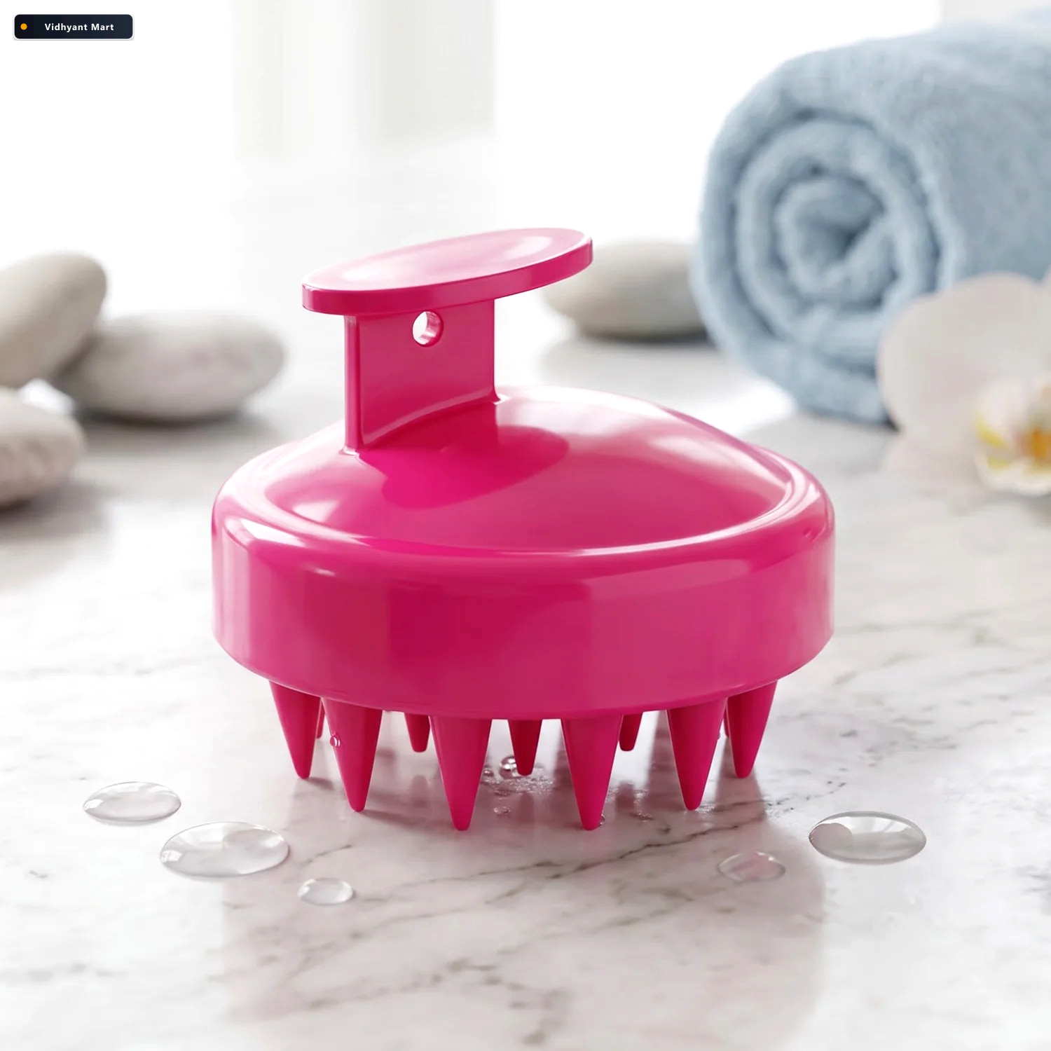Vidhyant Mart Silicone Scalp Massager Shampoo Brush With Grip Fo 3