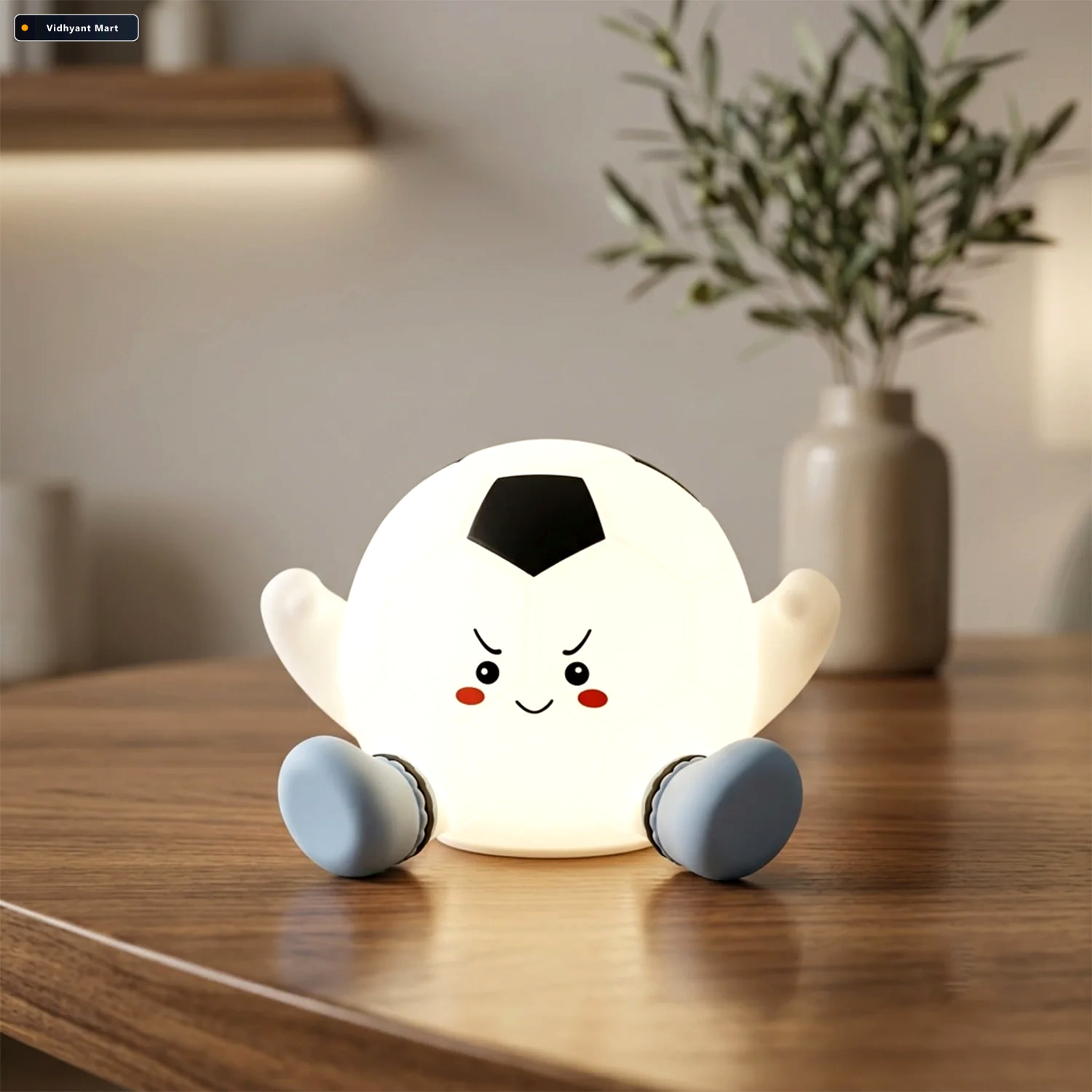 Vidhyant Mart Silicone Soccer Ball Pat Night Light 4