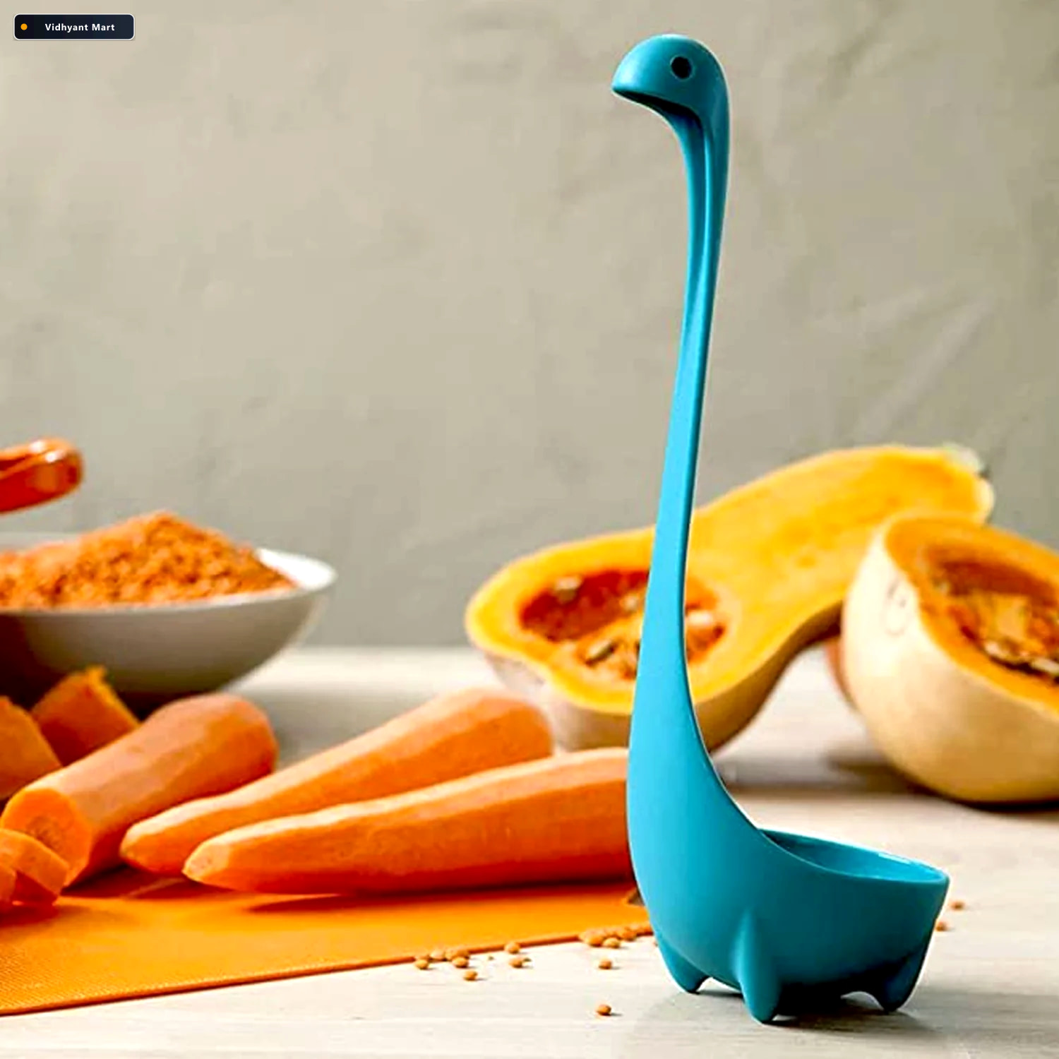 Vidhyant Mart Silicone Soup Spoon Multifunctional Strainer Ladle 3