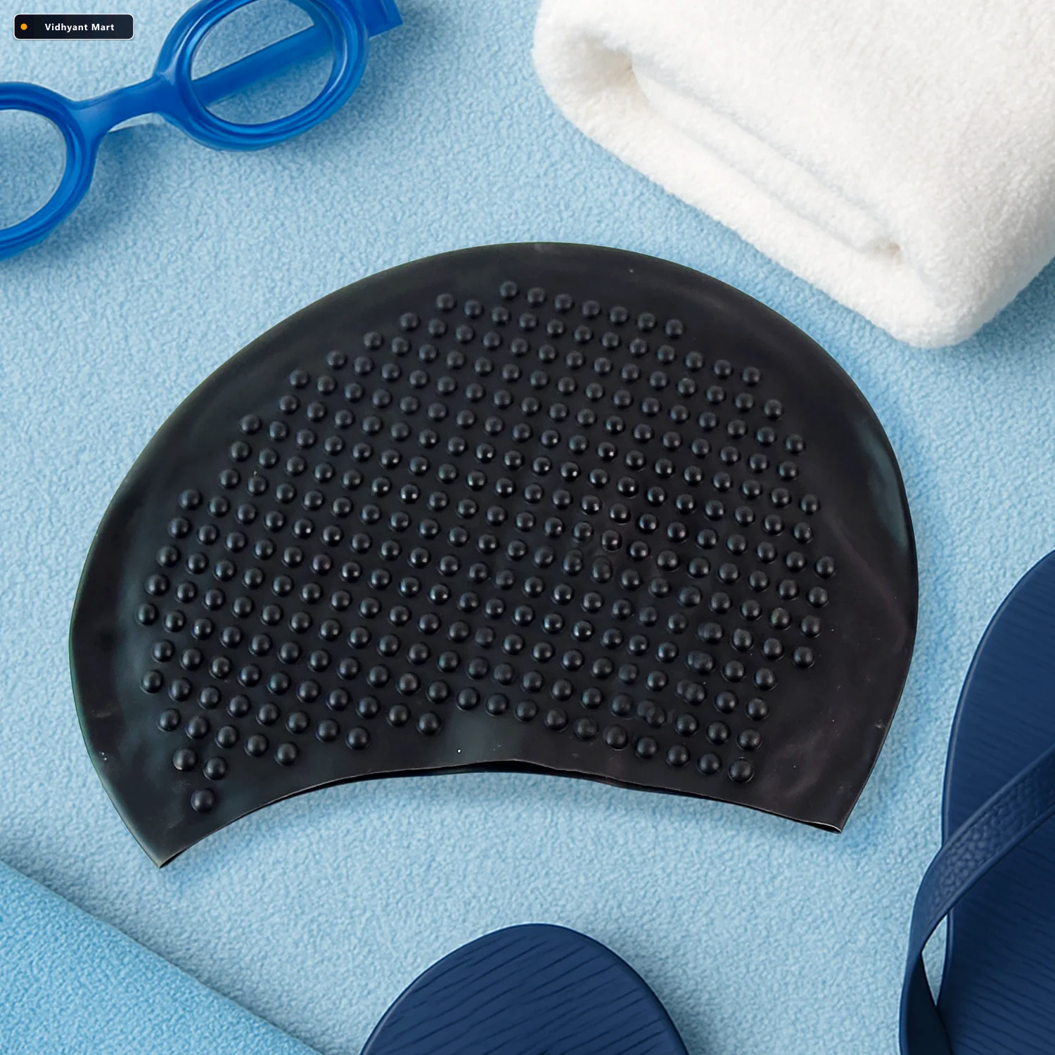Vidhyant Mart Silicone Swimming Cap Durable Waterproof Comfortab 2