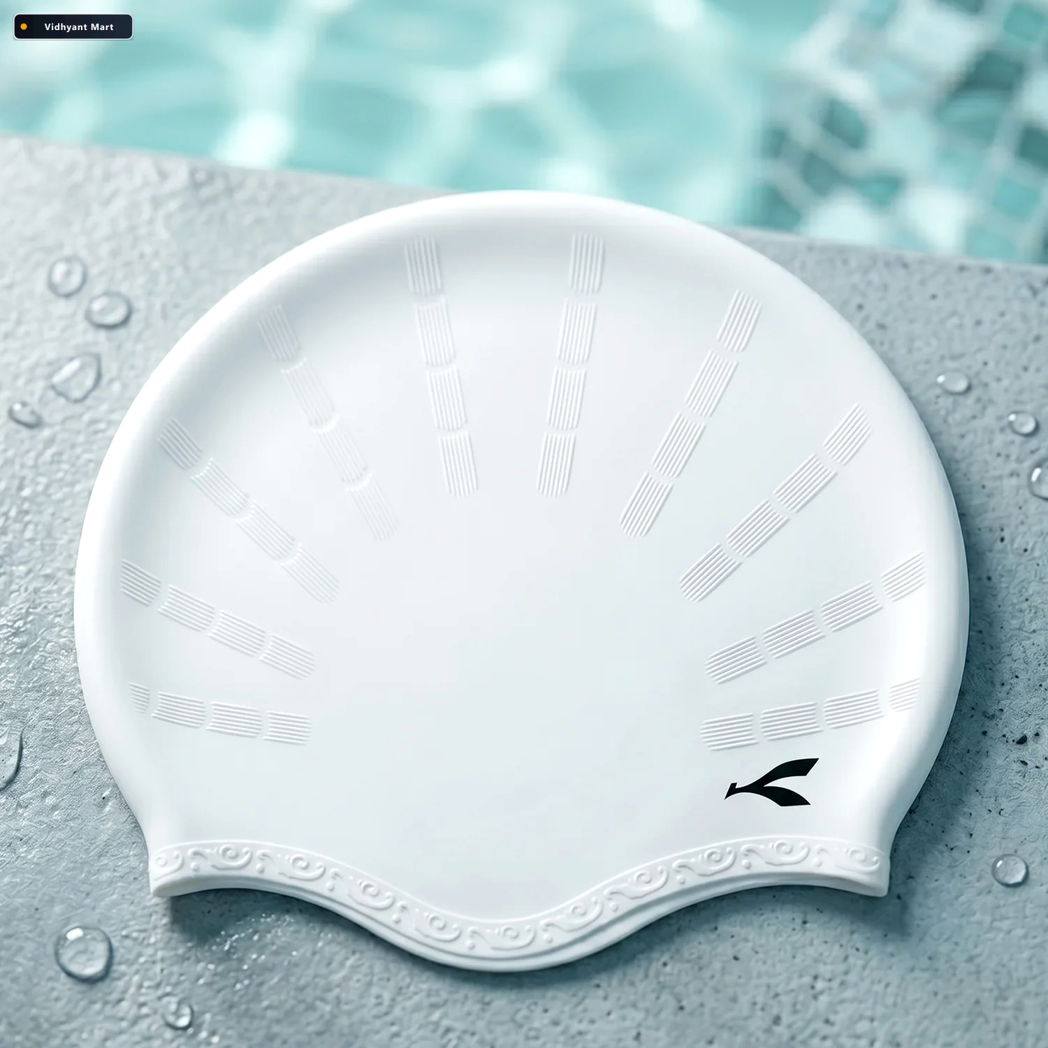 Vidhyant Mart Silicone Swimming Cap Waterproof Flexible Fit For 2