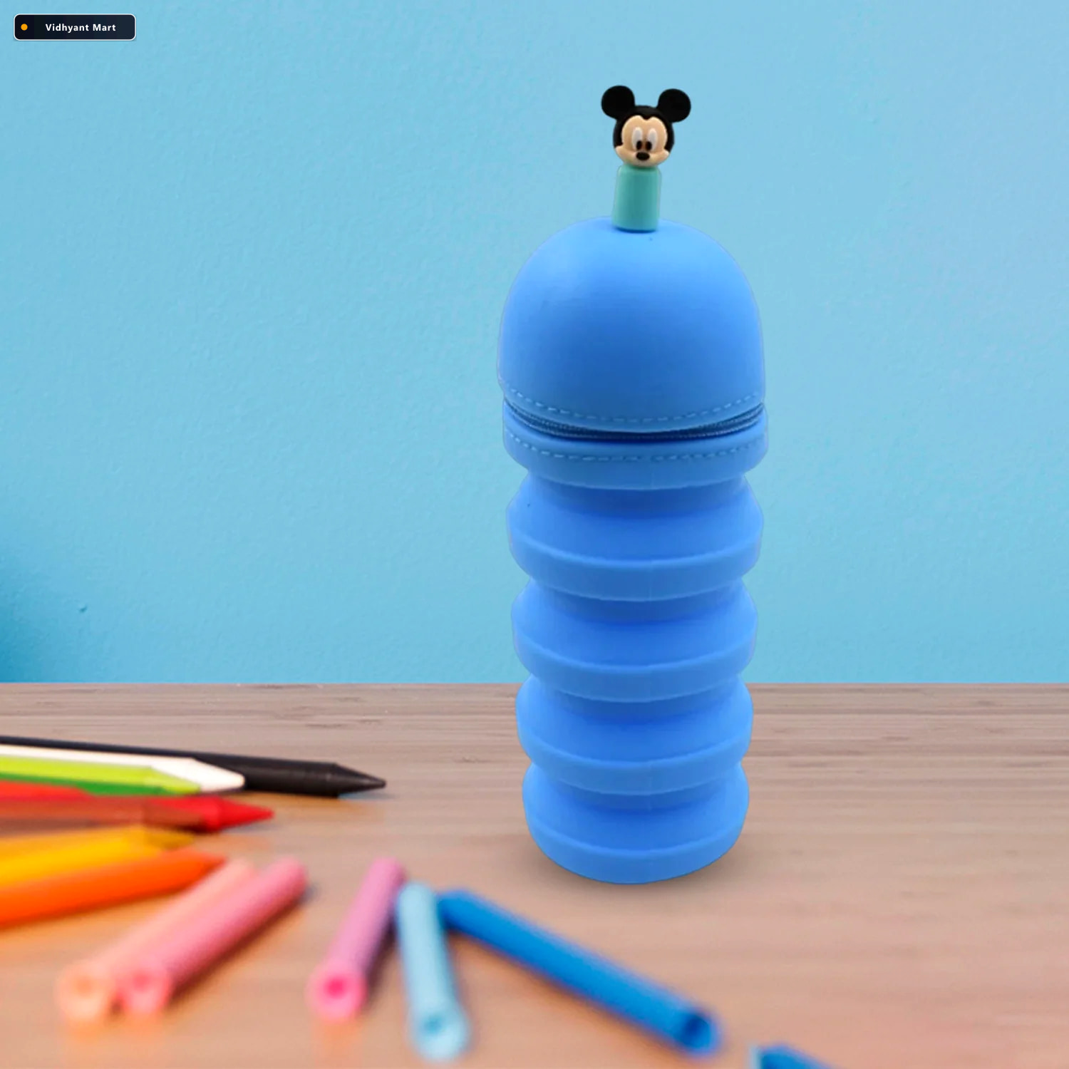 Vidhyant Mart Silicone Telescopic Pencil Case Large Capacity Des 1
