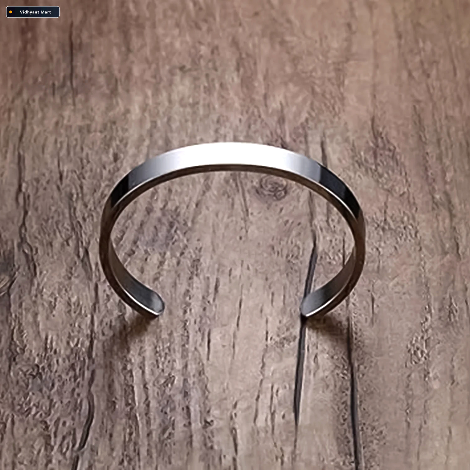 Vidhyant Mart Silver Tone Stainless Steel Bracelet Minimalist Op 3