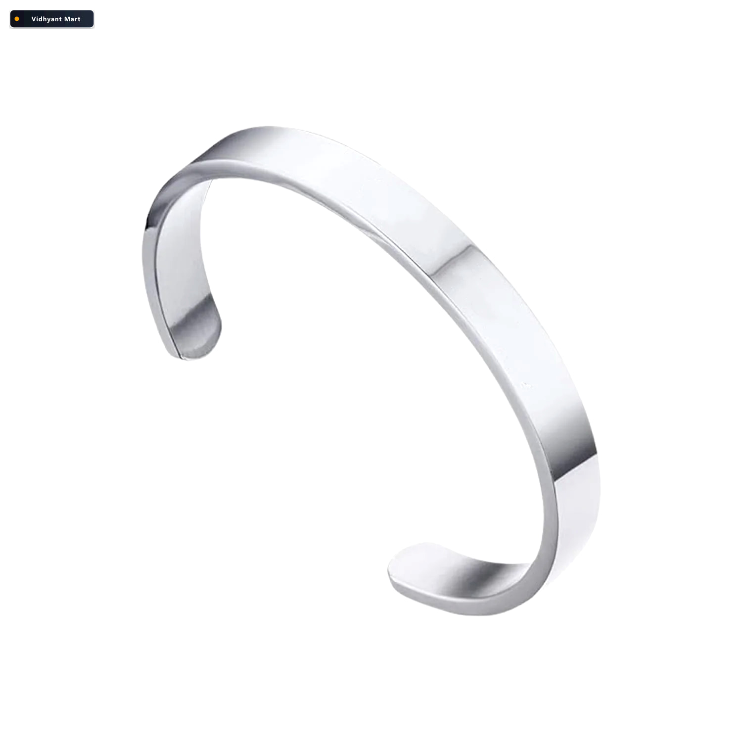 Vidhyant Mart Silver Tone Stainless Steel Bracelet Minimalist Op 4