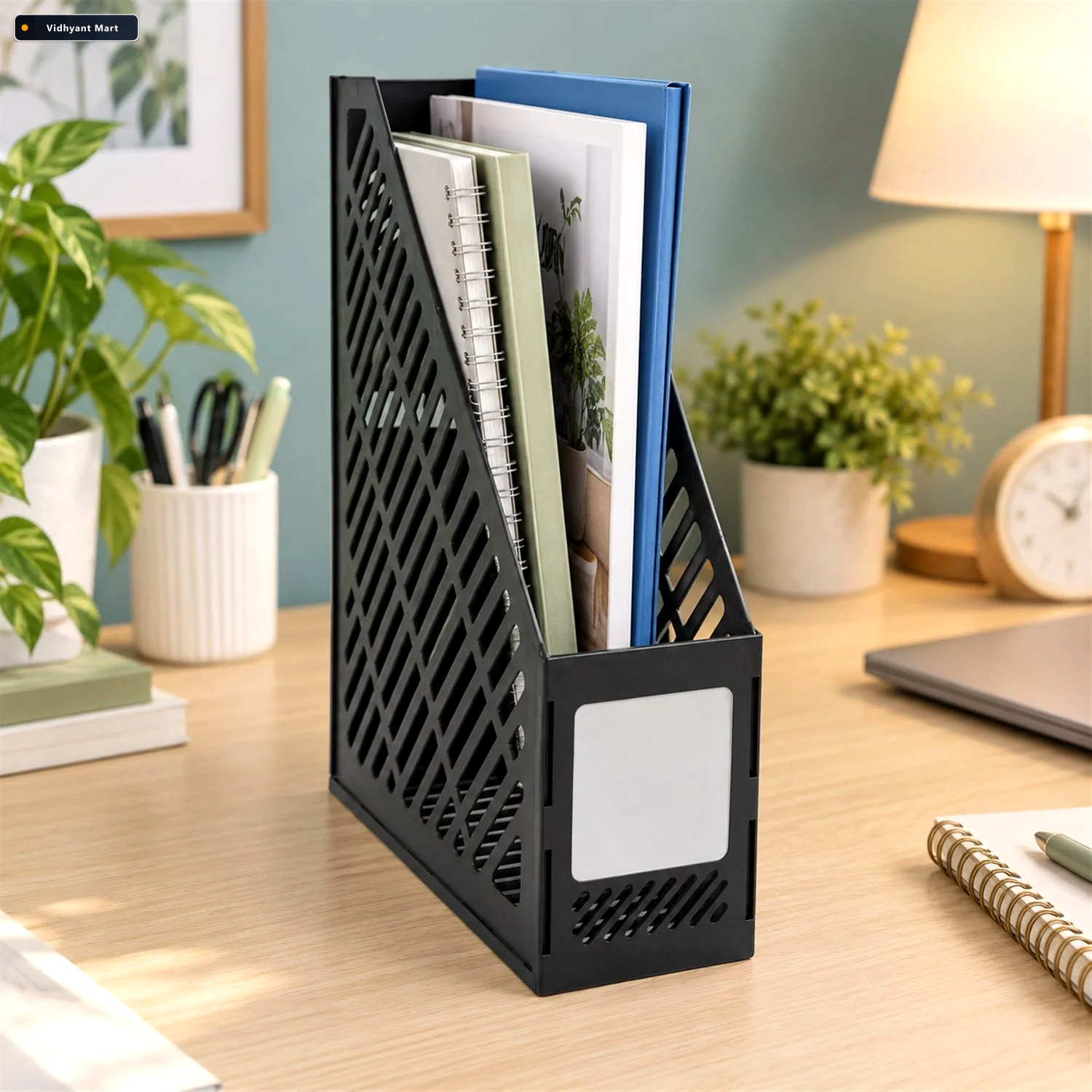 Vidhyant Mart Single Compartment Plastic Desk Document Stand Fil 3