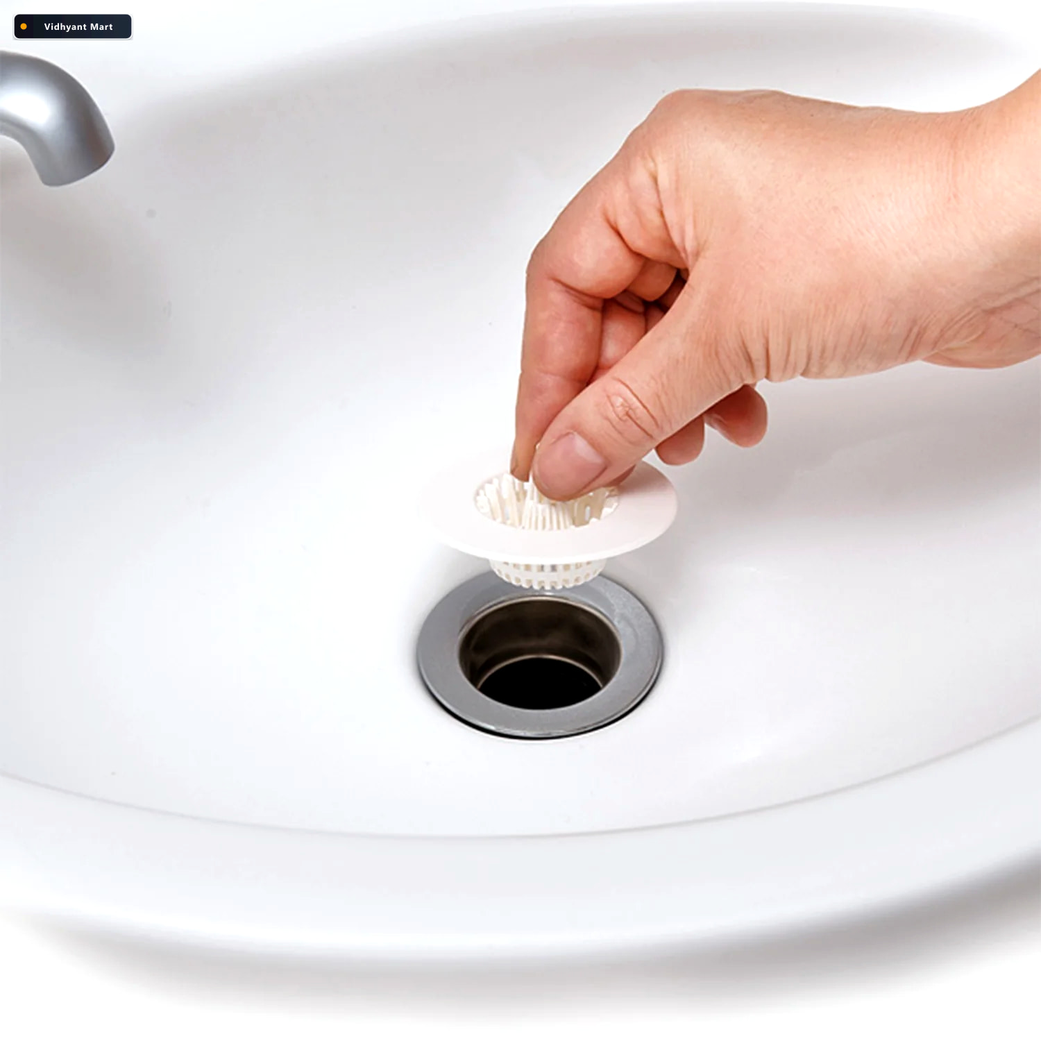 Vidhyant Mart Sink Drain Hair Catcher 5 Pcs Multipurpose Straine 2