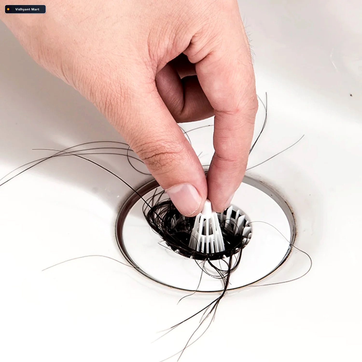 Vidhyant Mart Sink Drain Hair Catcher 5 Pcs Multipurpose Straine 3