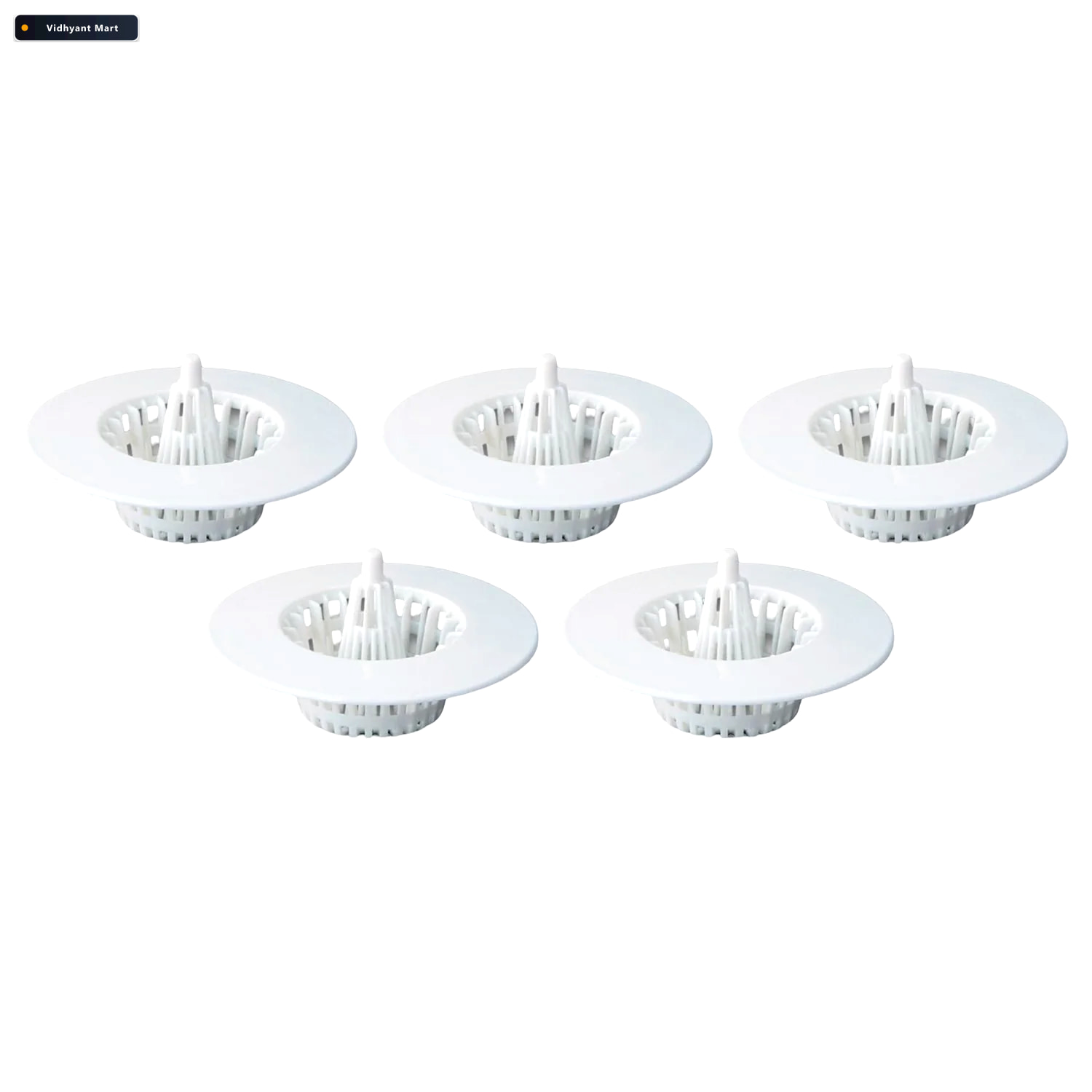 Vidhyant Mart Sink Drain Hair Catcher 5 Pcs Multipurpose Straine 4