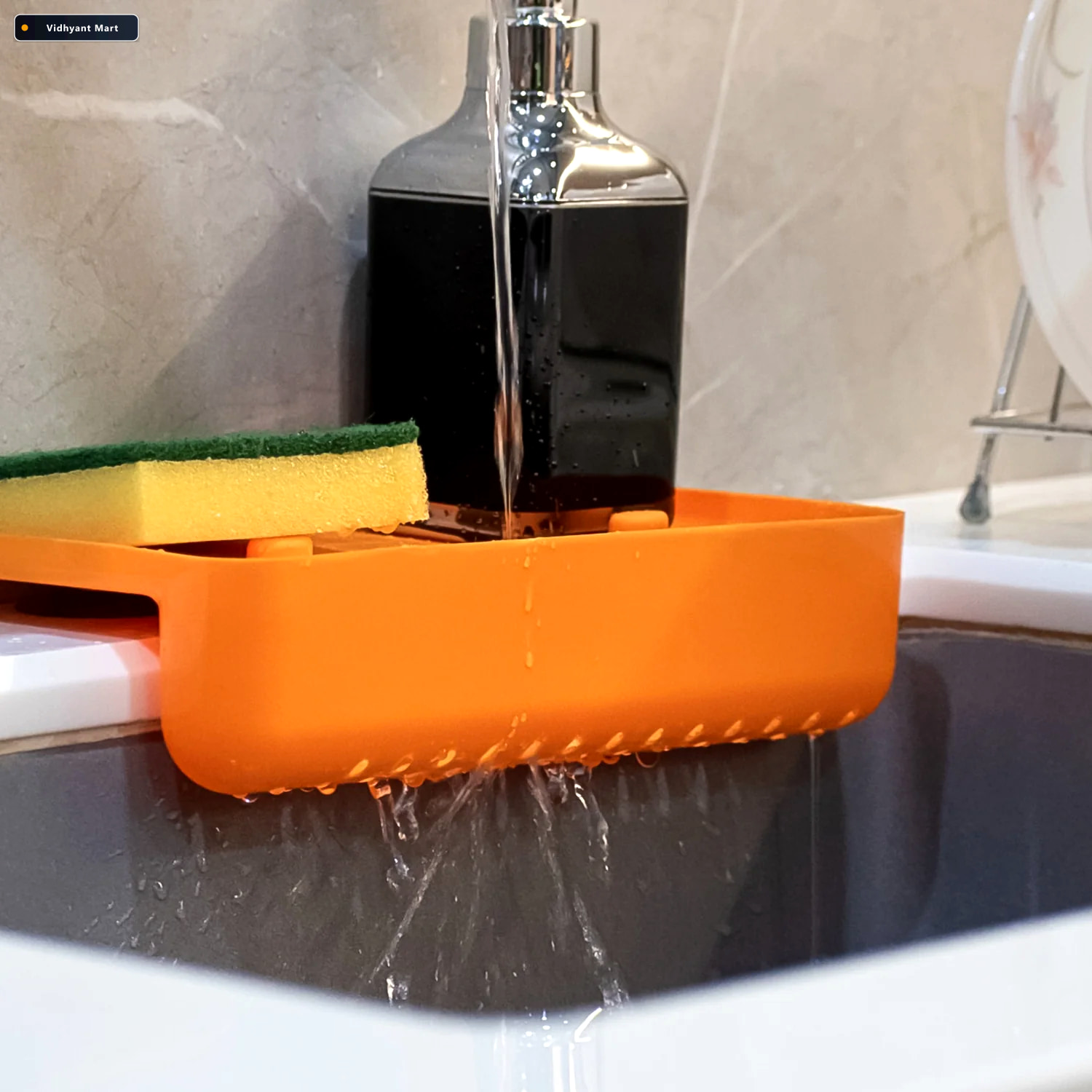 Vidhyant Mart Sink Drainer Shelf Multifunctional Plastic Storage 2