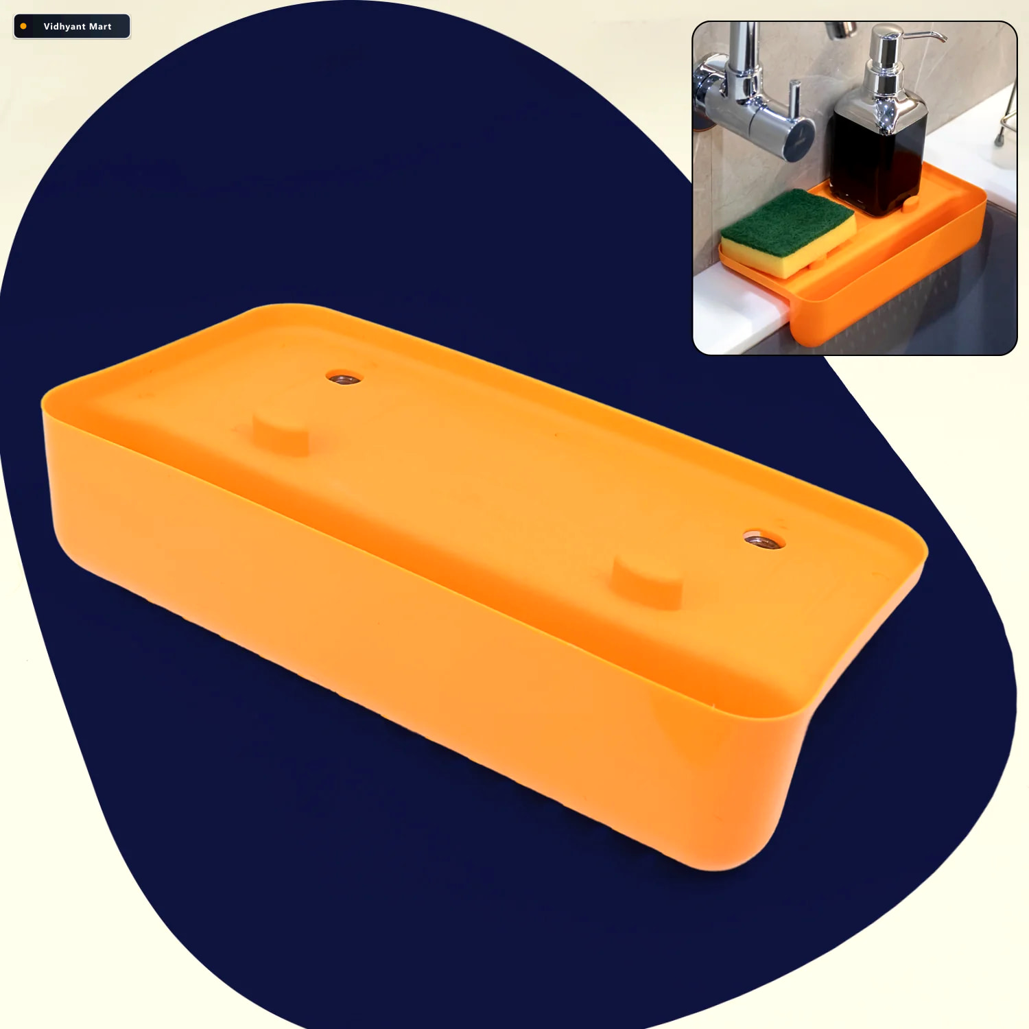 Vidhyant Mart Sink Drainer Shelf Multifunctional Plastic Storage 3