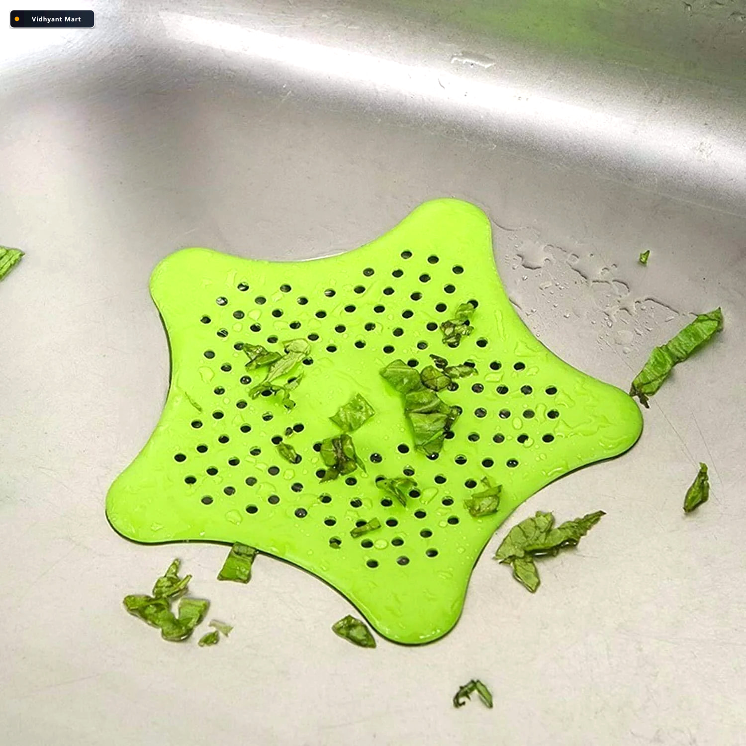 Vidhyant Mart Sink Strainer Star Design Hair Catcher For Drains 1