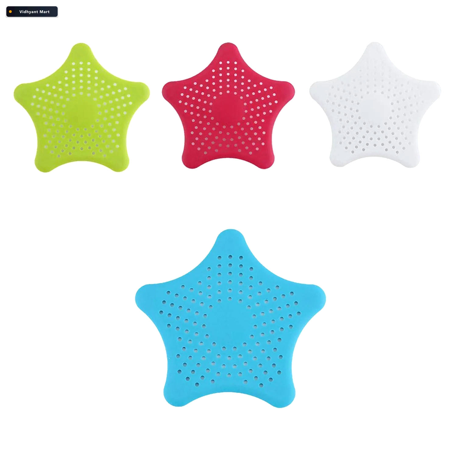 Vidhyant Mart Sink Strainer Star Design Hair Catcher For Drains 3
