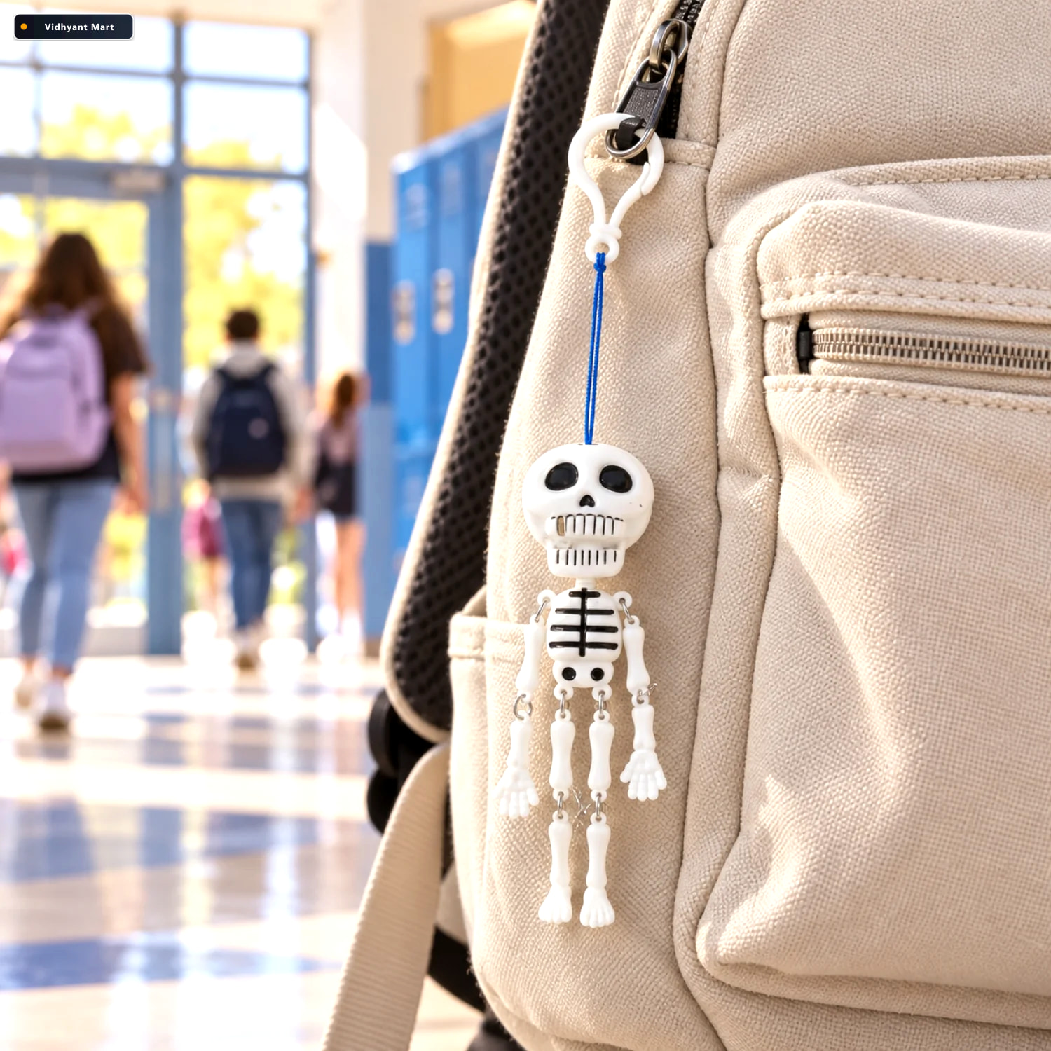 Vidhyant Mart Skeleton Doll Keychain Fun Hanging Clip On Bag Cha 1
