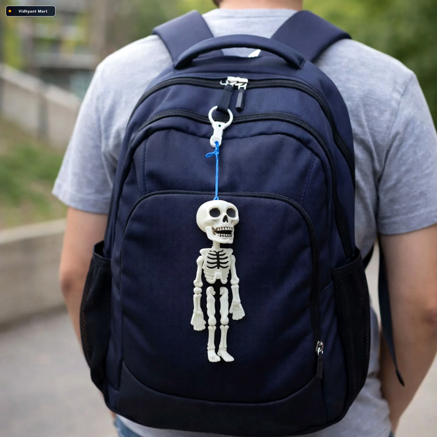 Vidhyant Mart Skeleton Doll Keychain Fun Hanging Clip On Bag Cha 3