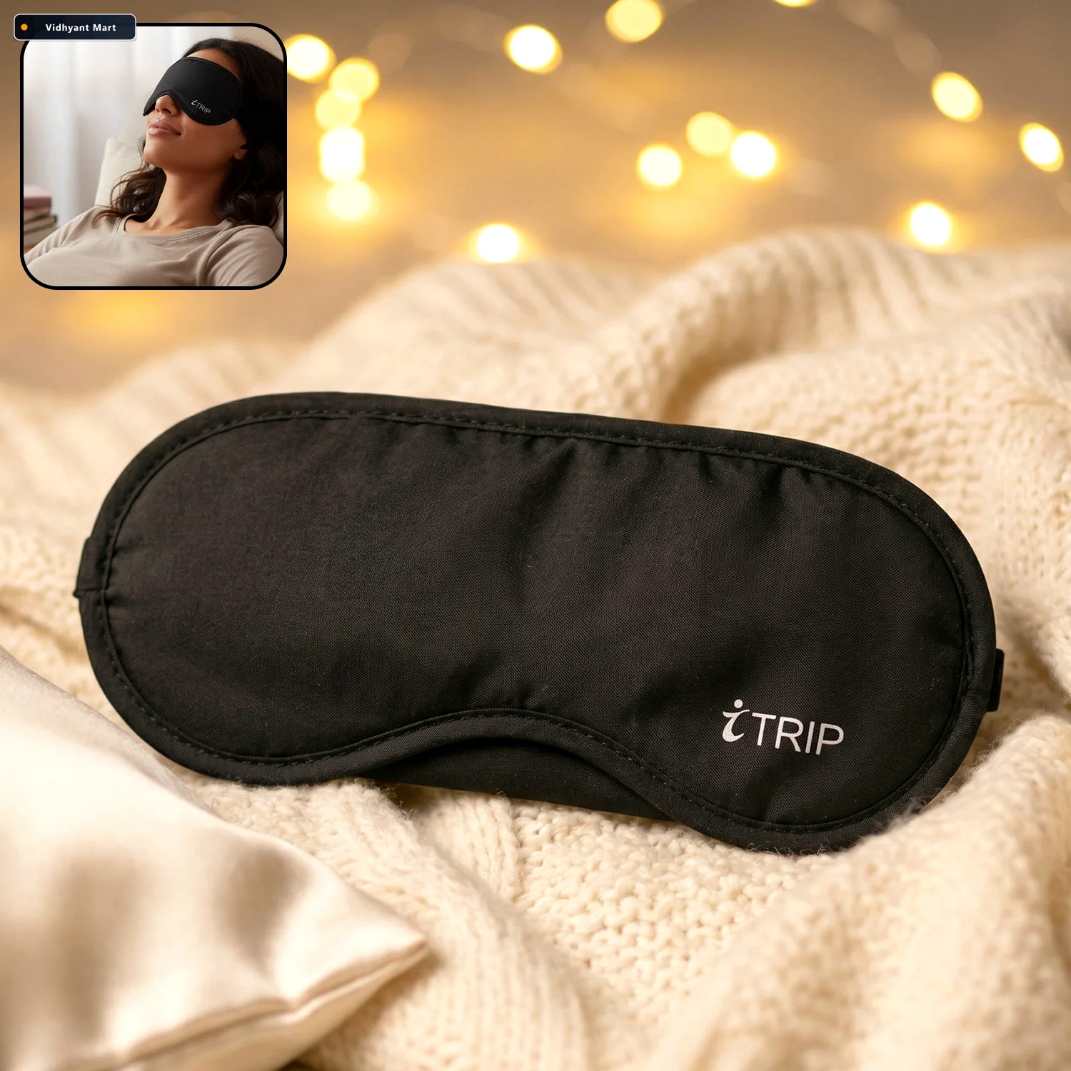 Vidhyant Mart Sleep Eye Mask Light Blocking Adjustable Fit For R 2