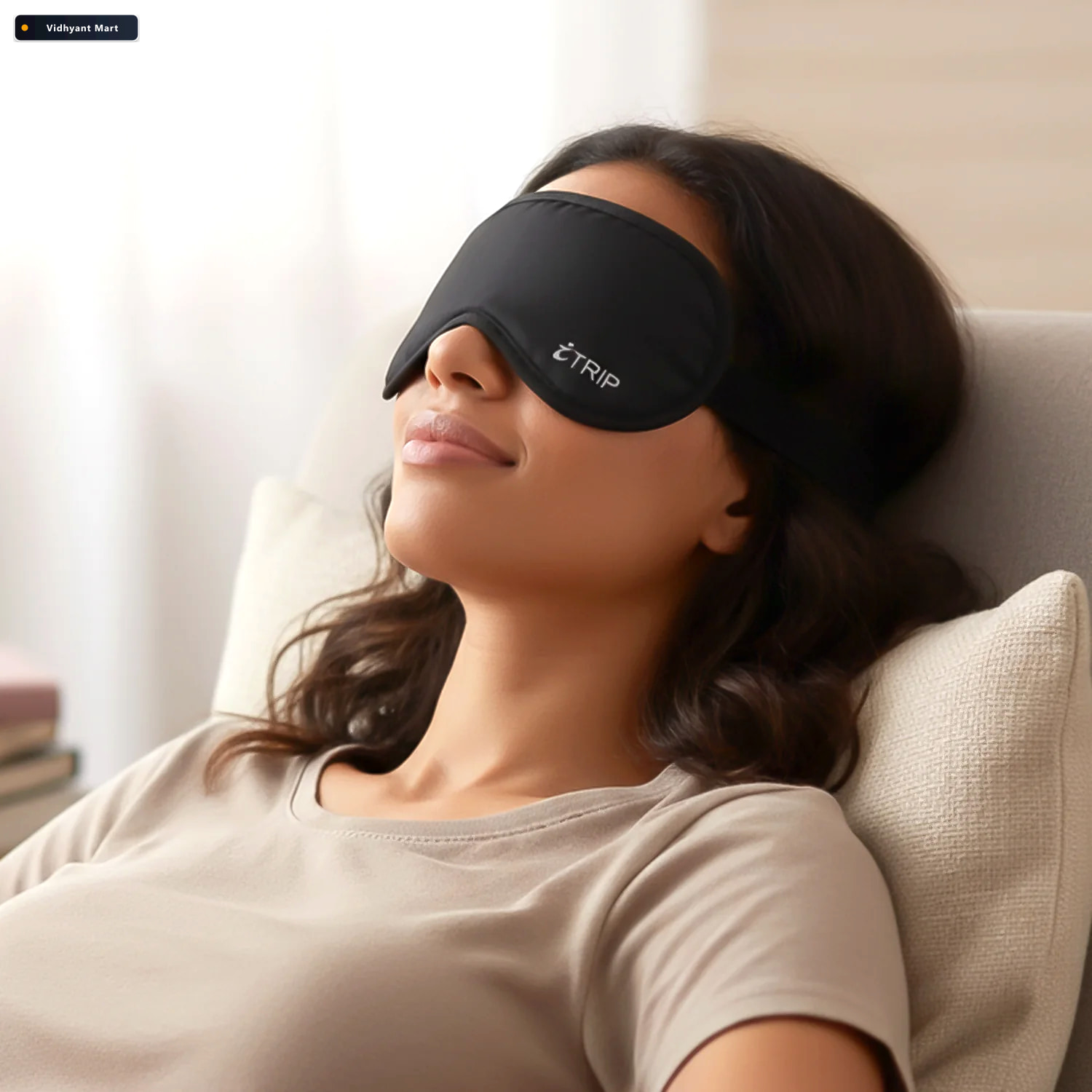 Vidhyant Mart Sleep Eye Mask Light Blocking Adjustable Fit For R 3
