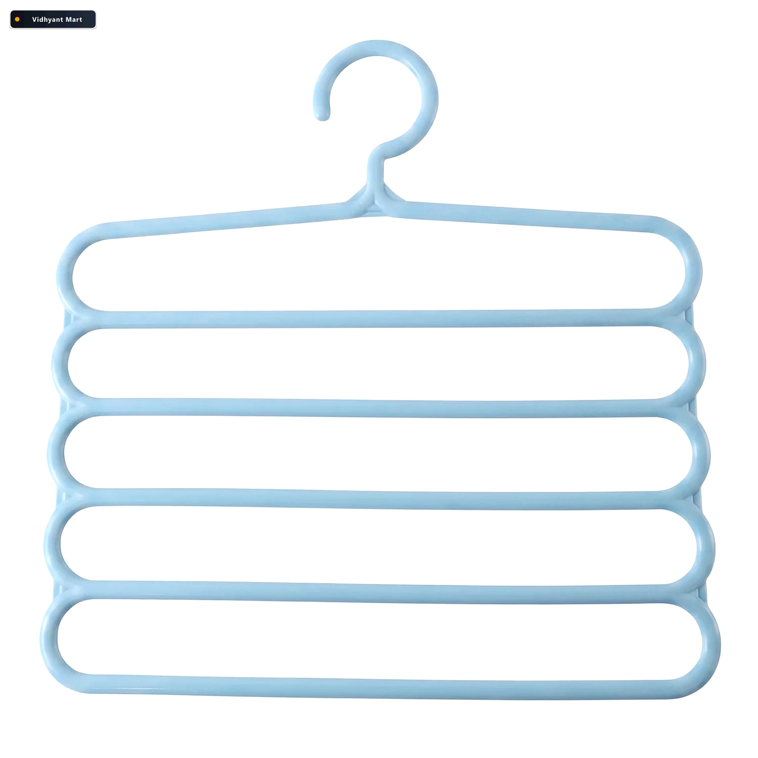 Vidhyant Mart Small 5 In 1 Plastic Hanger Multi Layer Trouser Pa 4
