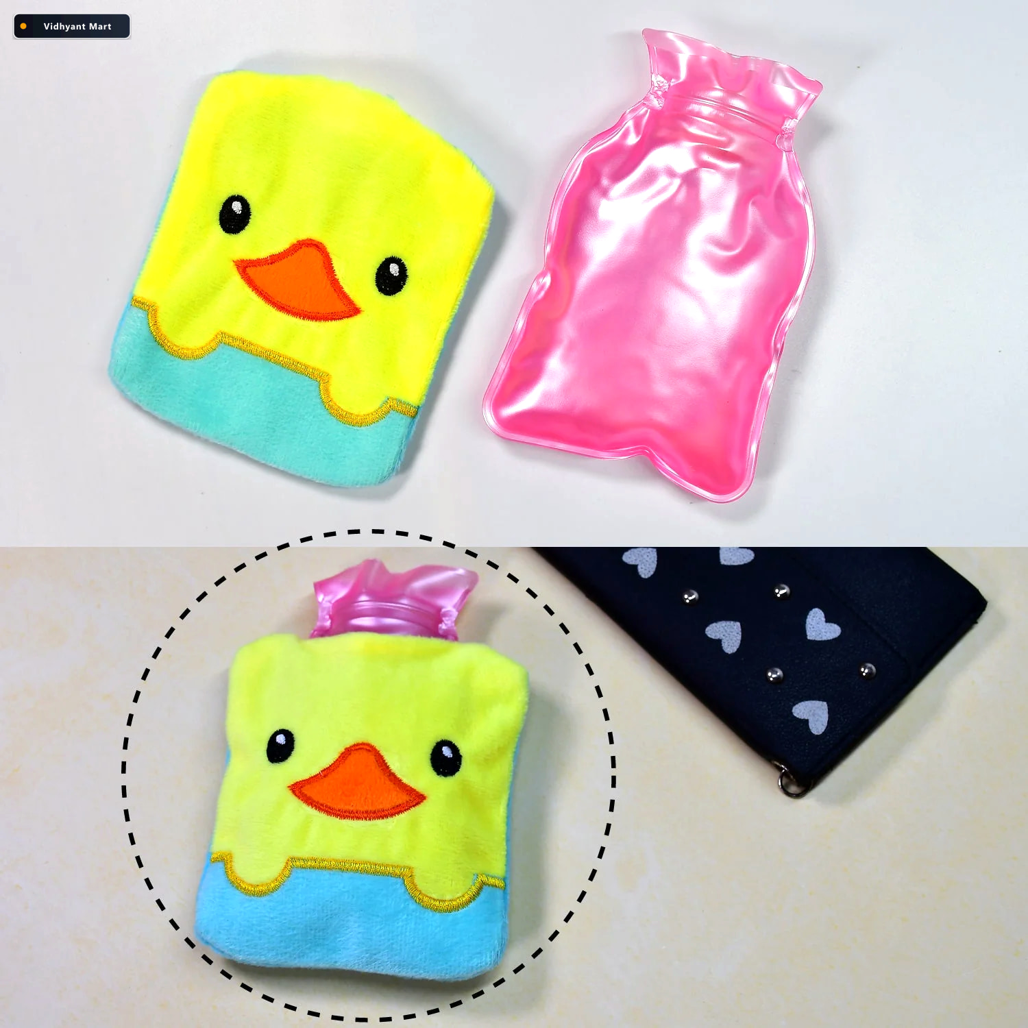 Vidhyant Mart Small Hot Water Bag Yellow Duck Design For Pain Re 4