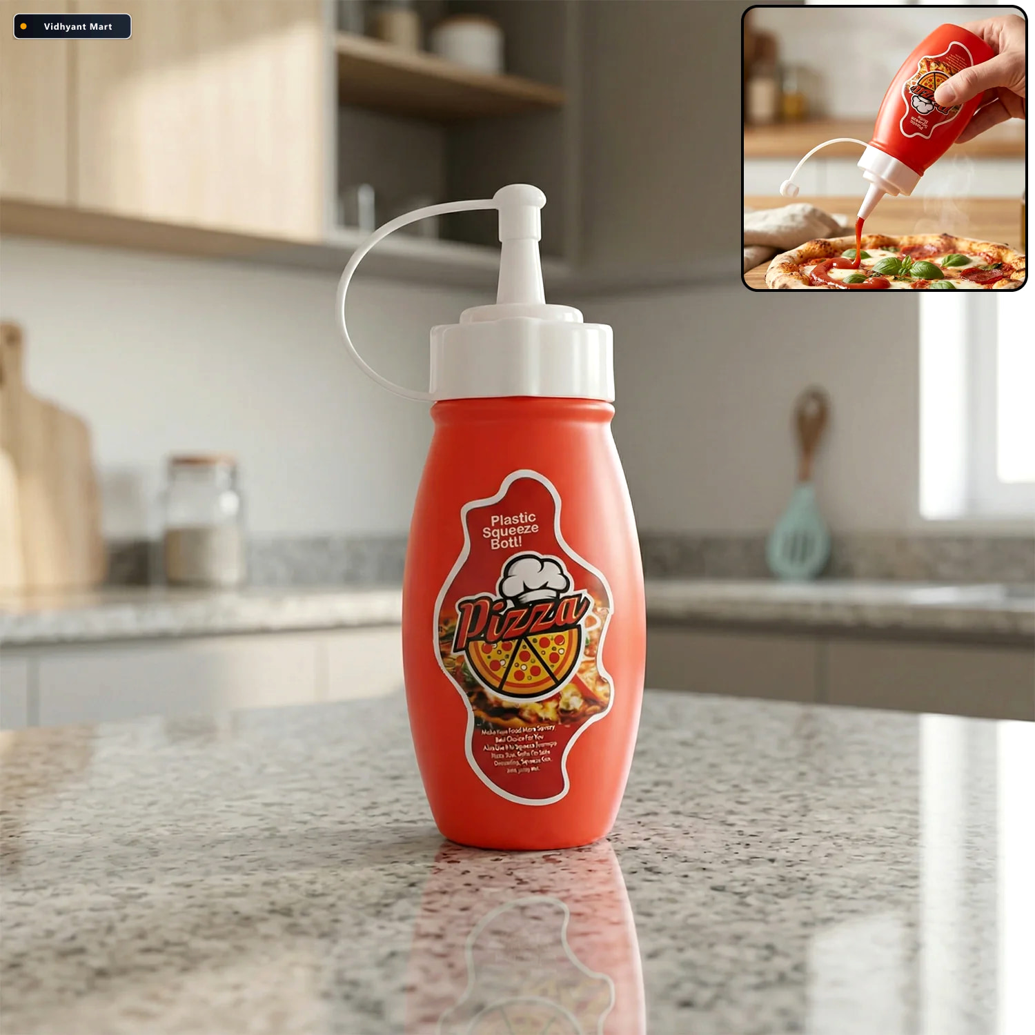 Vidhyant Mart Small Plastic Squeeze Sauce Bottle Easy Dispensing 1