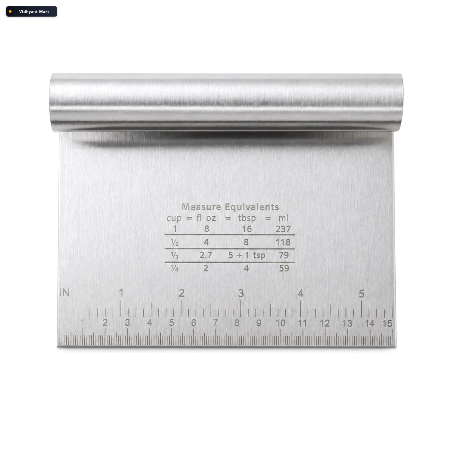 Vidhyant Mart Small Stainless Steel Dough Scraper Cutter 15 X 12 4
