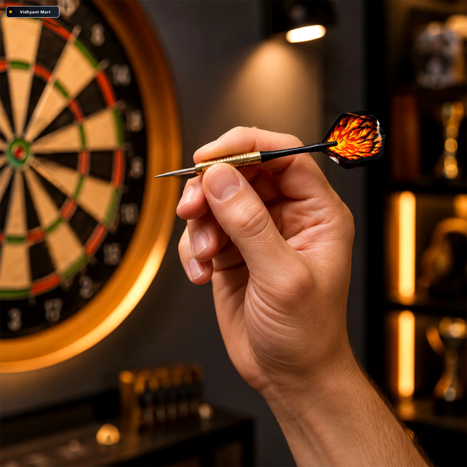 Vidhyant Mart Small Steel Tip Darts With Brass Grip Barrels 3 Pc 3