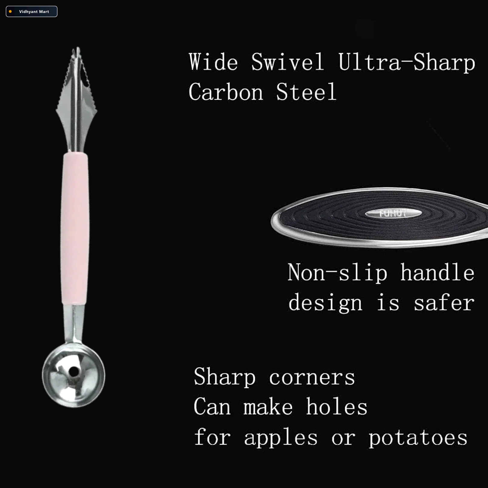 Vidhyant Mart Small Watermelon Cutter And Scooper Tool For Slici 4