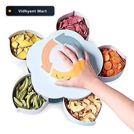 Vidhyant Mart Smart Candy Box 5 Compartment Petal Shaped Organiz 2