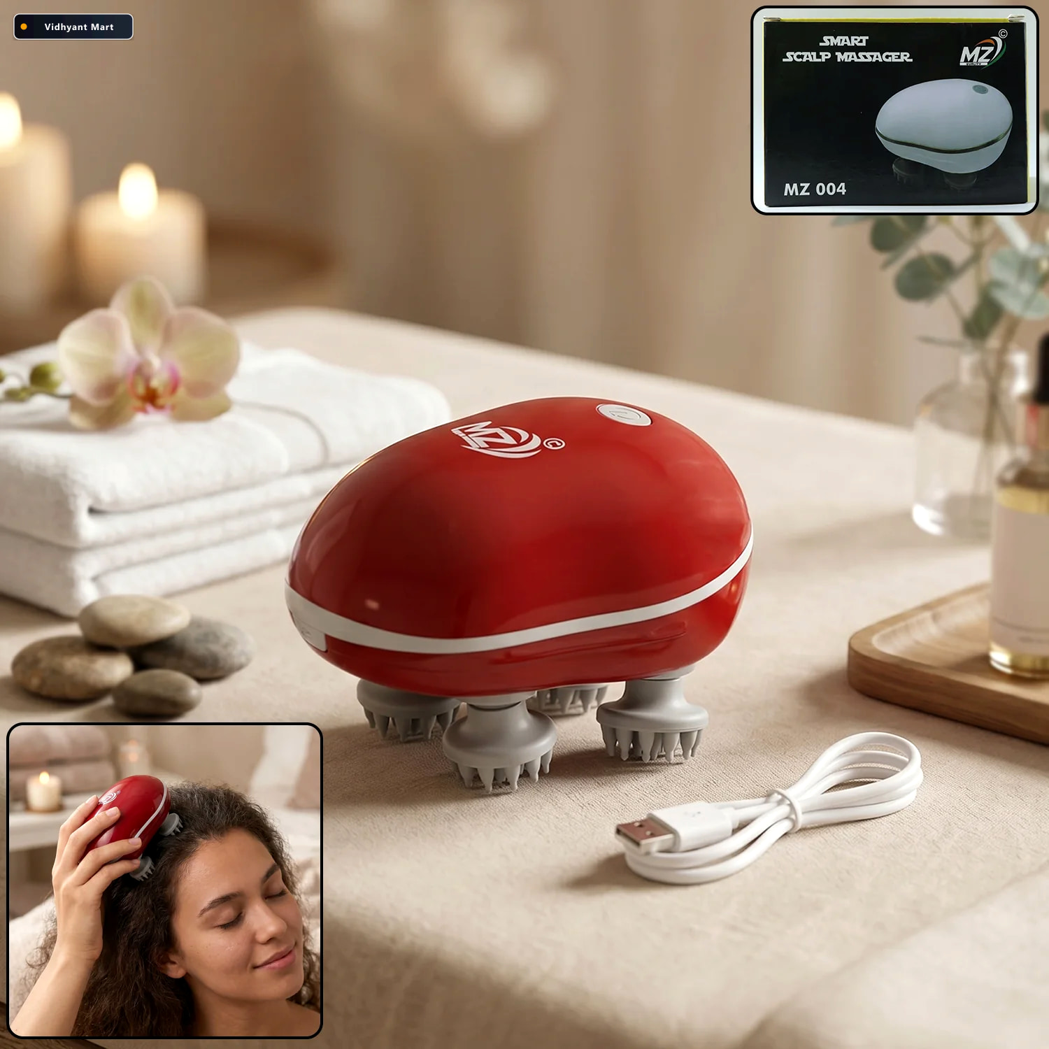 Vidhyant Mart Smart Electric Scalp Massager Portable Stress Reli 1