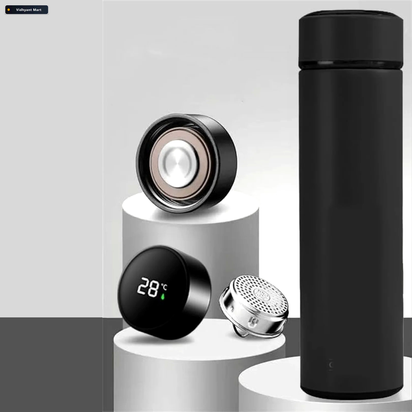 Vidhyant Mart Smart Vacuum Insulated Water Bottle Led Temperatur 1