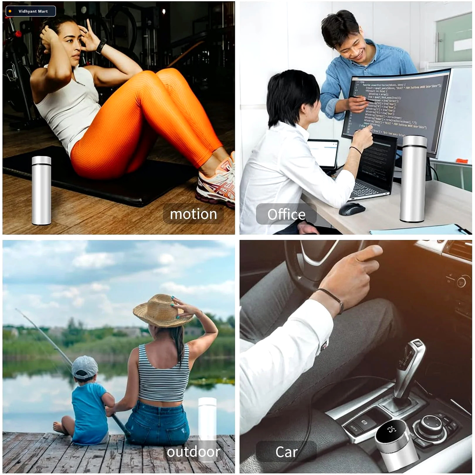 Vidhyant Mart Smart Vacuum Insulated Water Bottle Led Temperatur 2
