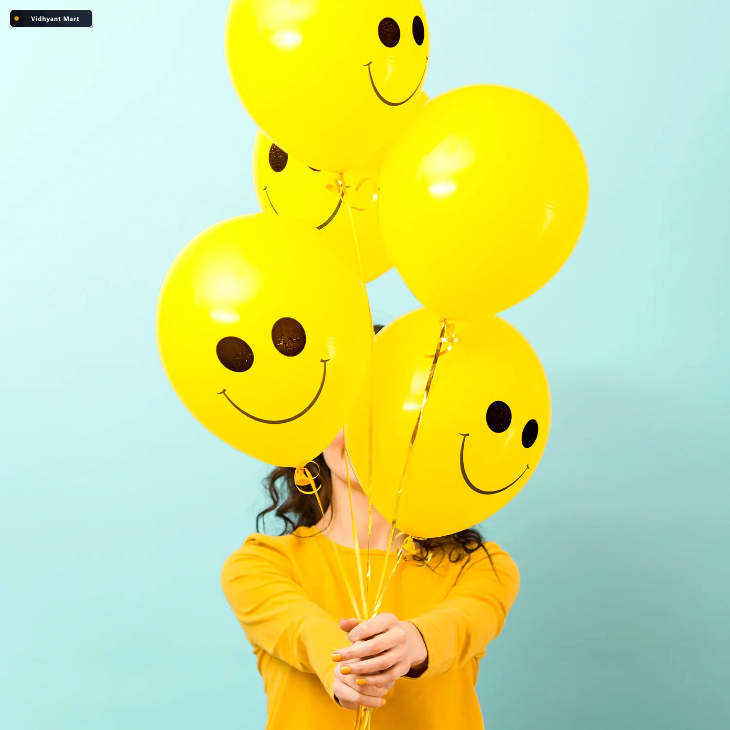 Vidhyant Mart Smiley Balloons 20 Pcs Latex For Birthday Parties 1