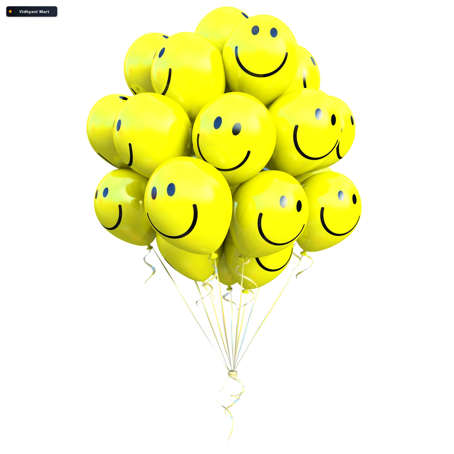 Vidhyant Mart Smiley Balloons 20 Pcs Latex For Birthday Parties 2